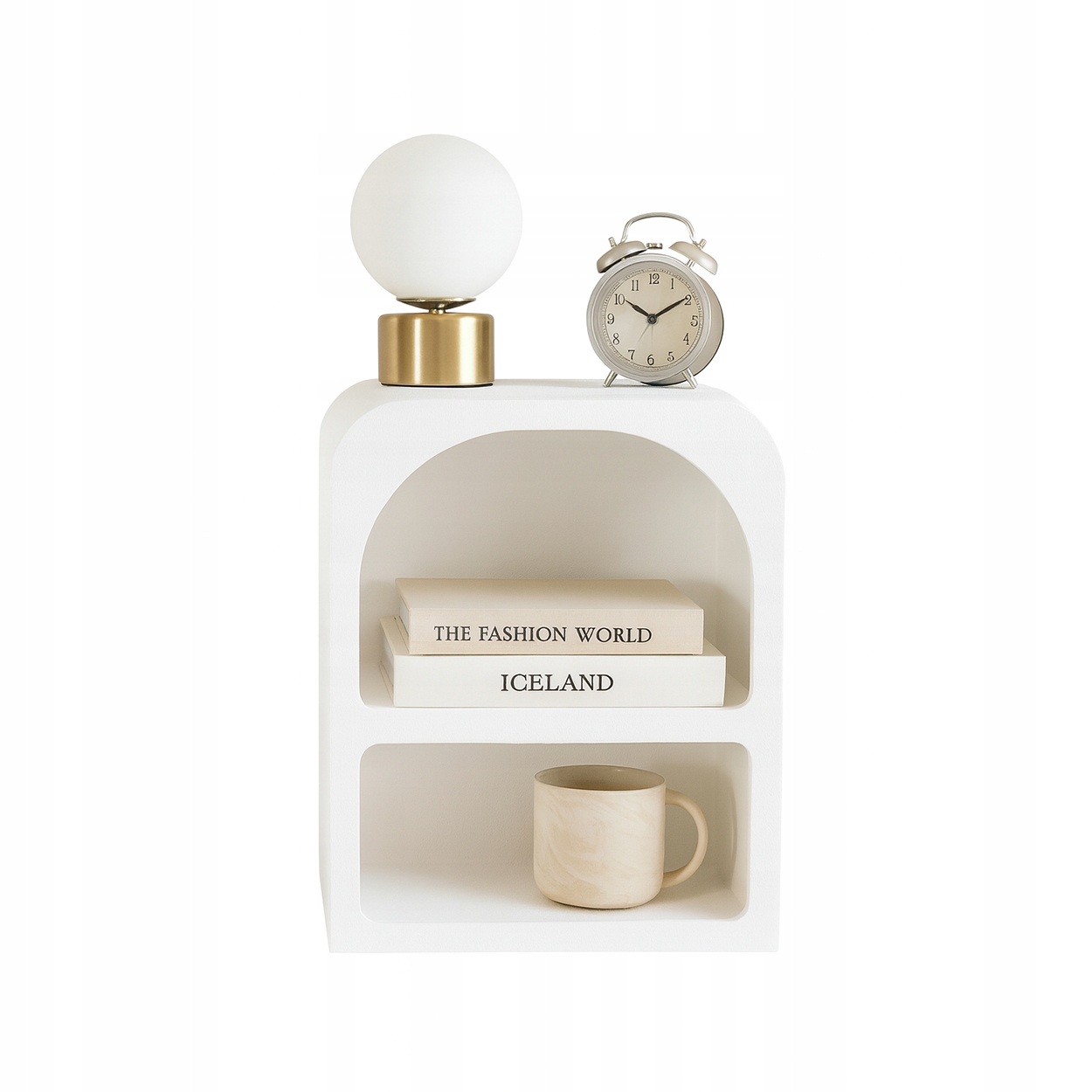 Nočný stolík Soleya biely Moderný Stojaci Minimalistický Nočný Stolík