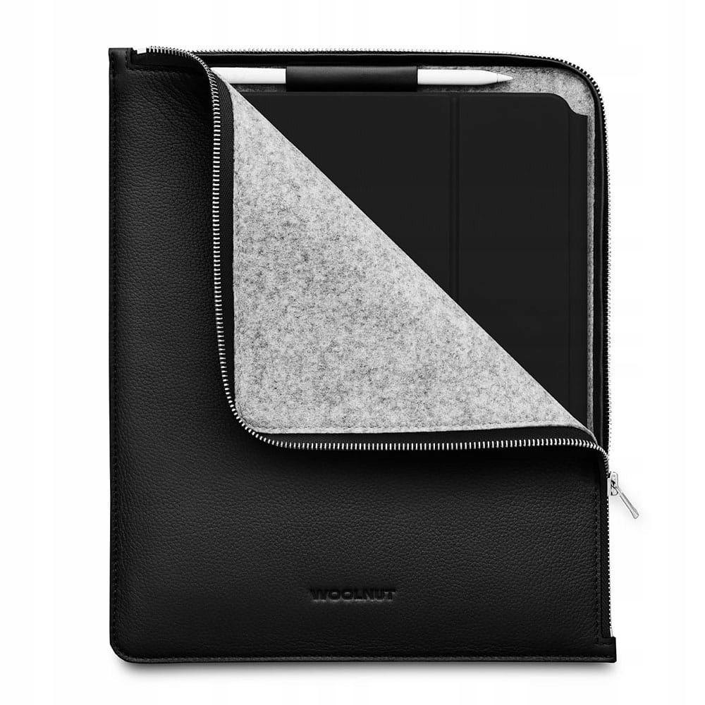 Woolnut kožené puzdro pre iPad pro, čierny, luxusný dizajn