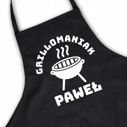 Černá kuchyňská zástěra jako Dárek pro Grillomaniaka, mnoho vzorů