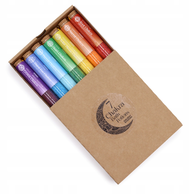 Sada 7 solí do koupele v lahvičkách 7 čaker