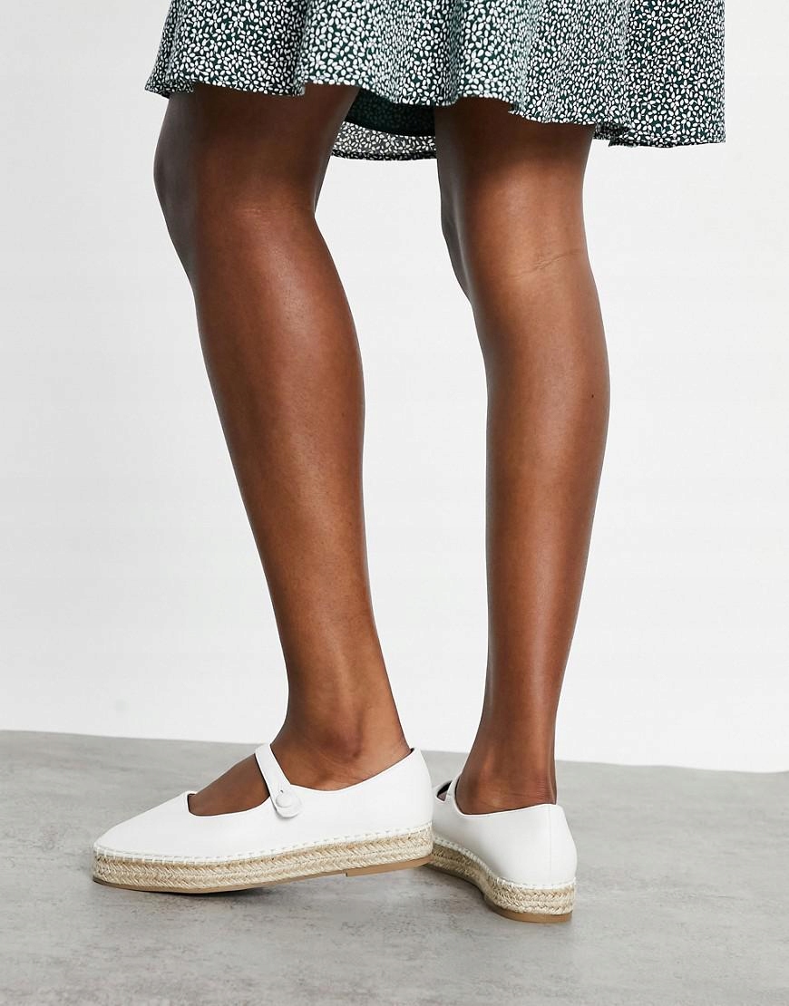 ESPADRYLE BIAŁE Z IMITACJI SKÓRY 40 AS8 Płeć kobieta