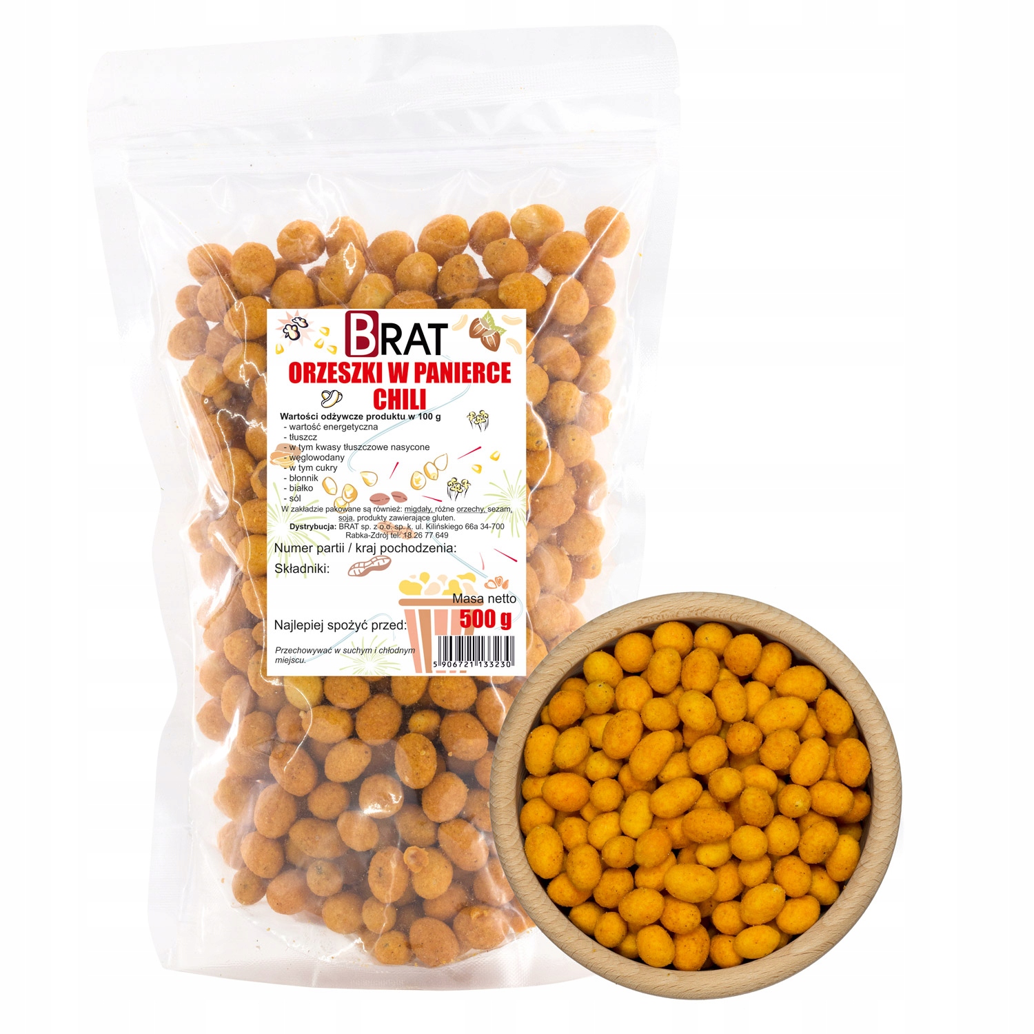 3x Brat Oříšky v chilli panierce 500 g