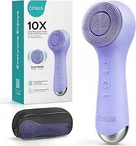 Kartáček na mytí obličeje Coslus Face Scrub 2 v 1 černý-polohový