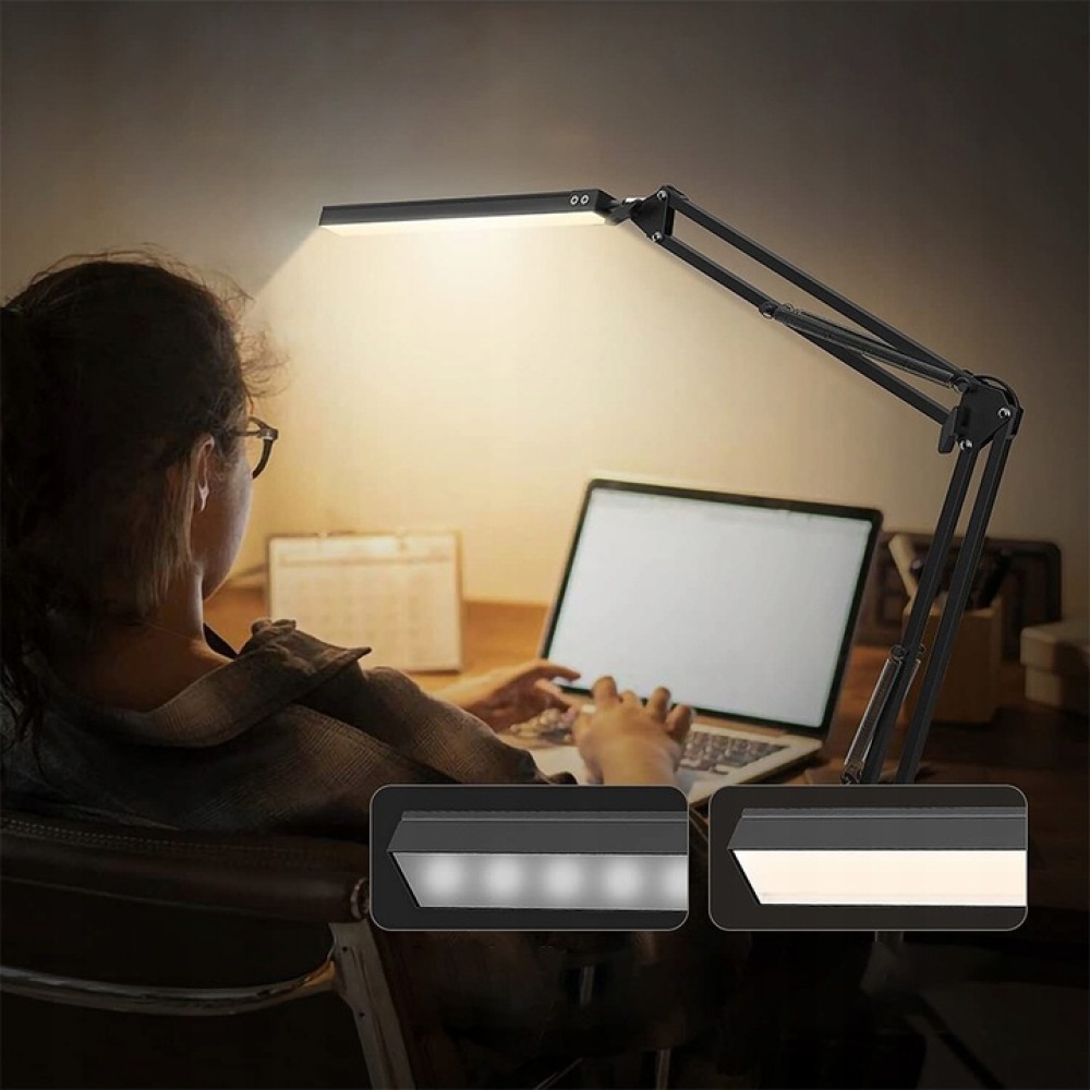 LAMPKA BIURKOWA KREŚLARSKA LED CHRONIĄCA OCZY 360° Kolor czarny