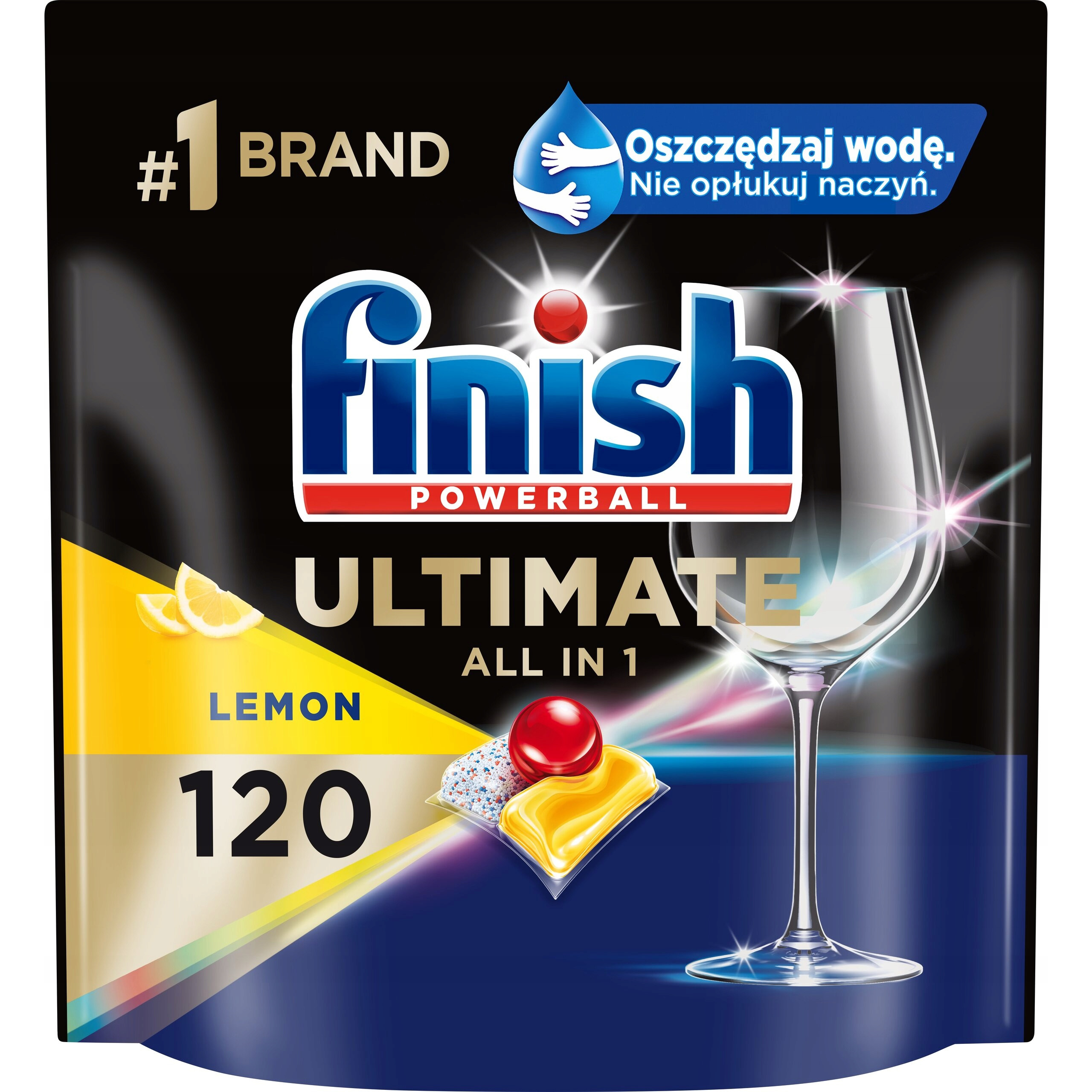 Levně Kapsle do myčky nádobí Finish Ultimate All in 1 Lemon 120 ks