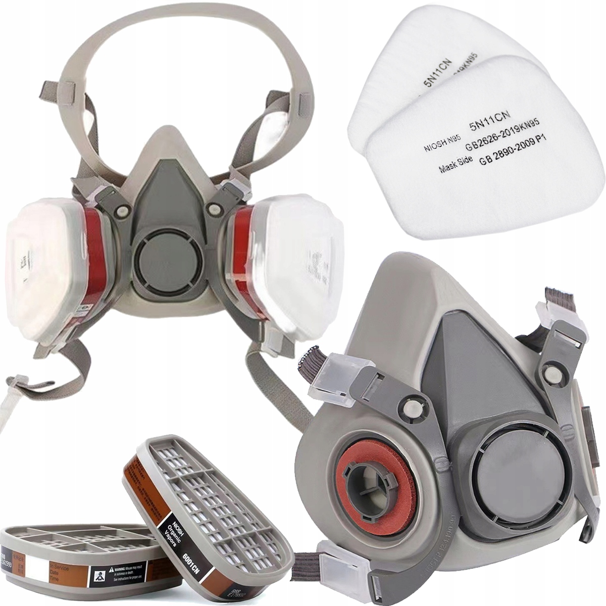 MASKA PÓŁMASKA OCHRONNA OSŁONA PRZECIWPYŁOWA NA TWARZ 6001 LAKIERNICZA