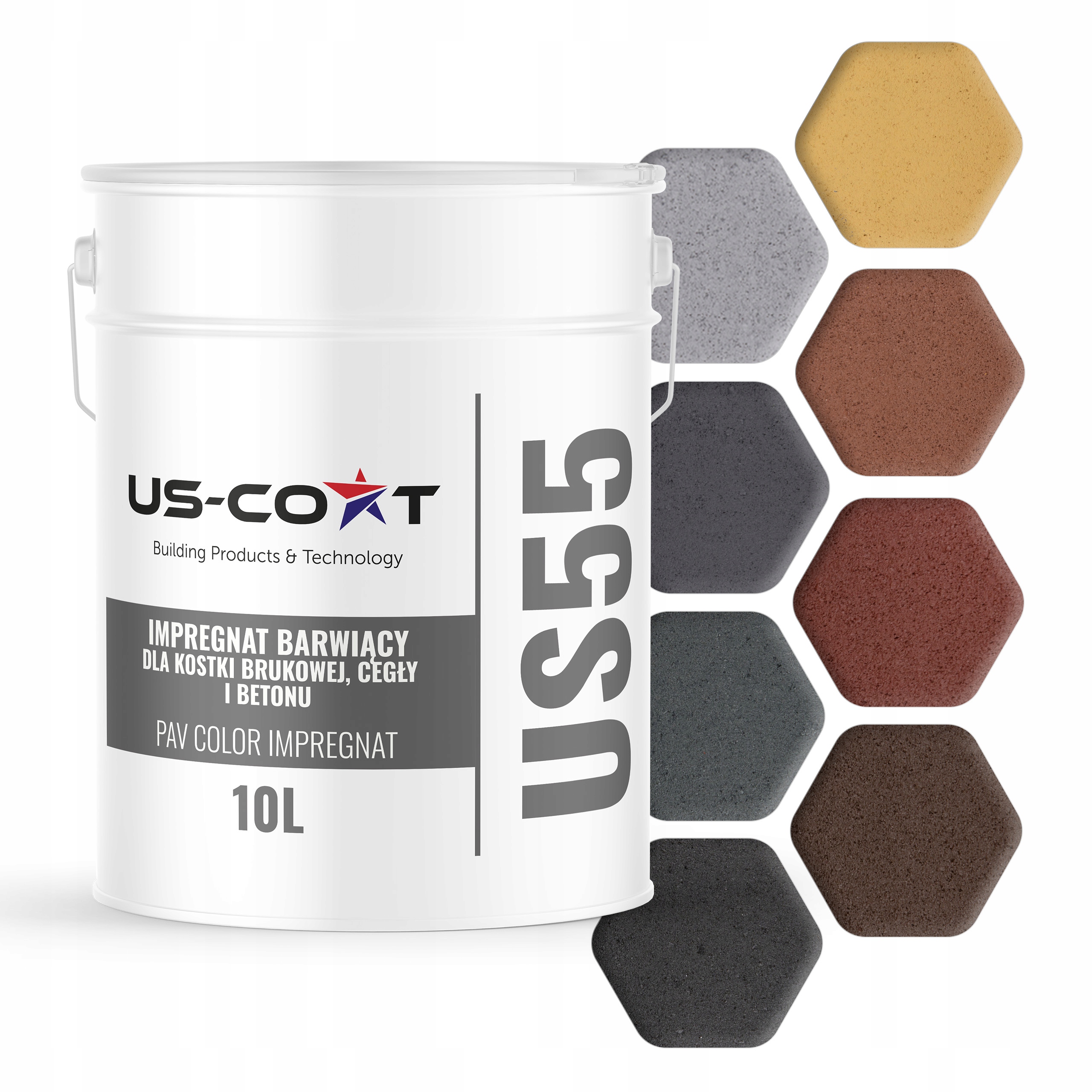Impregnat Barwiący Do Kostki Brukowej Cegły Betonu Farba 10L Uv