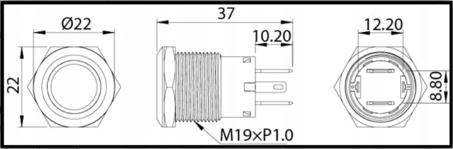Przełącznik "Light Ring" LED 20A(ON)-OFF EAN (GTIN) 5900004020309