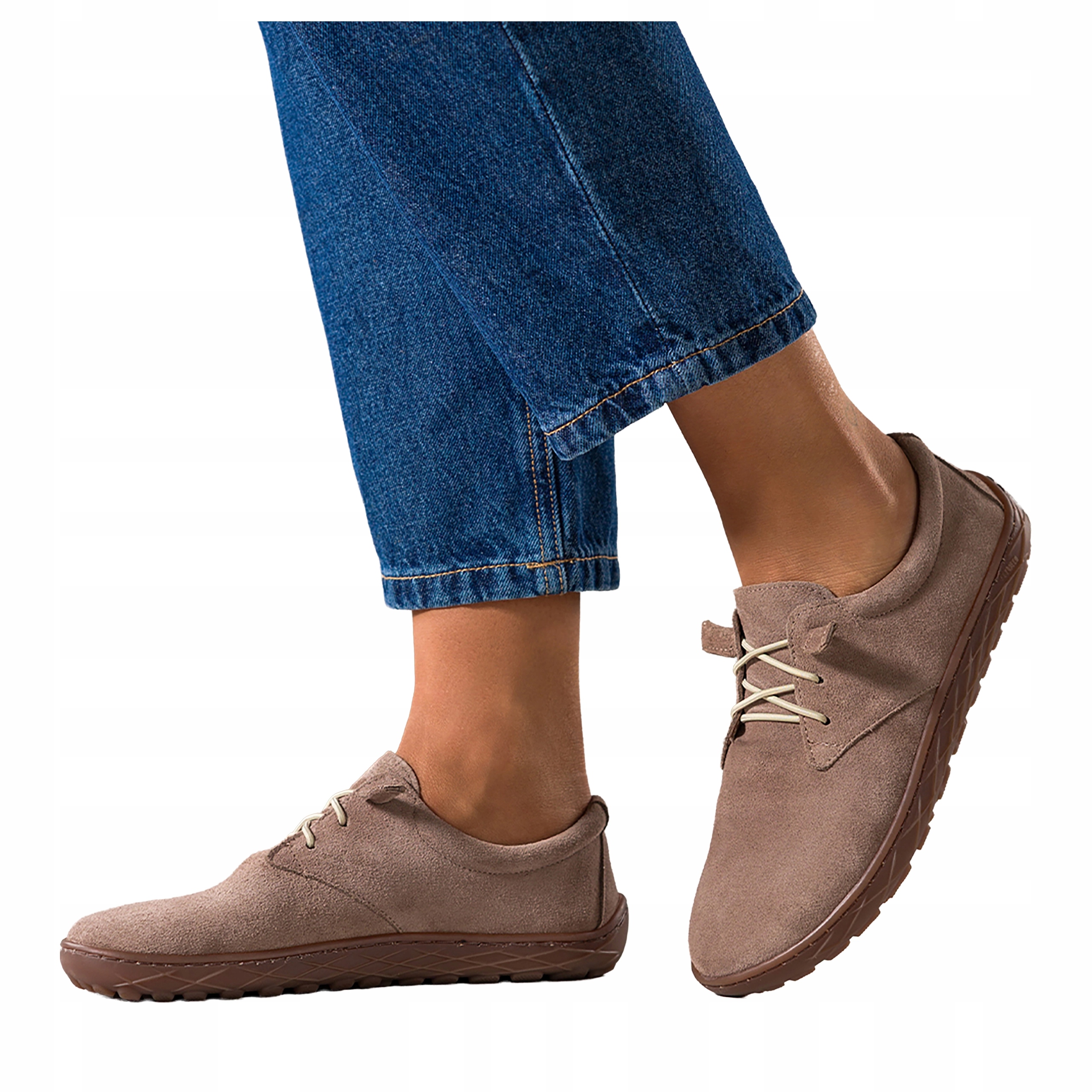 Boty Barefoot Béžové Dámské Kožené Elastické Široké Šněrovací velikost 39