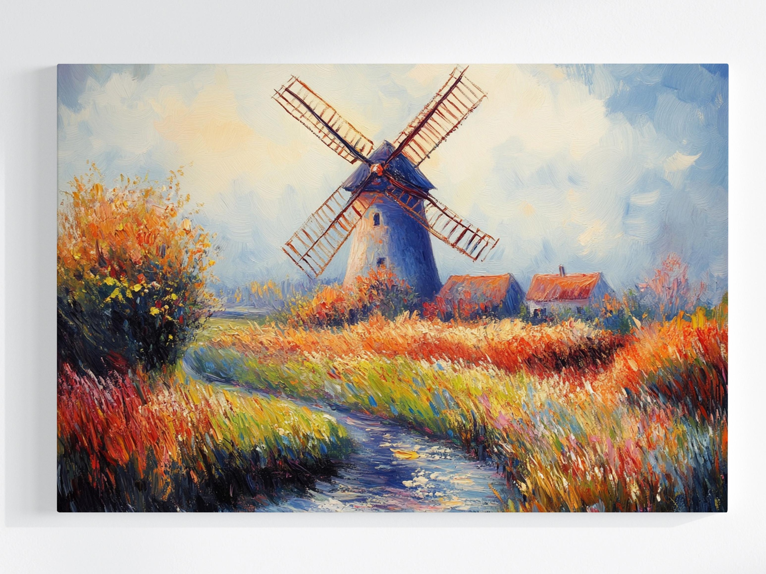 Obraz Na Plátně Canvas Krajina Venkov Ventilátor Řeka 120x80