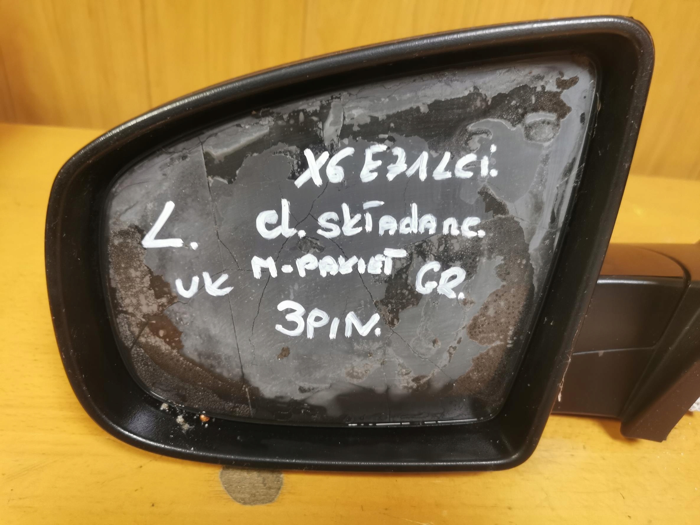 mirror left BMW X6 E71 LCI 7181175 UK 300/0 3PIN