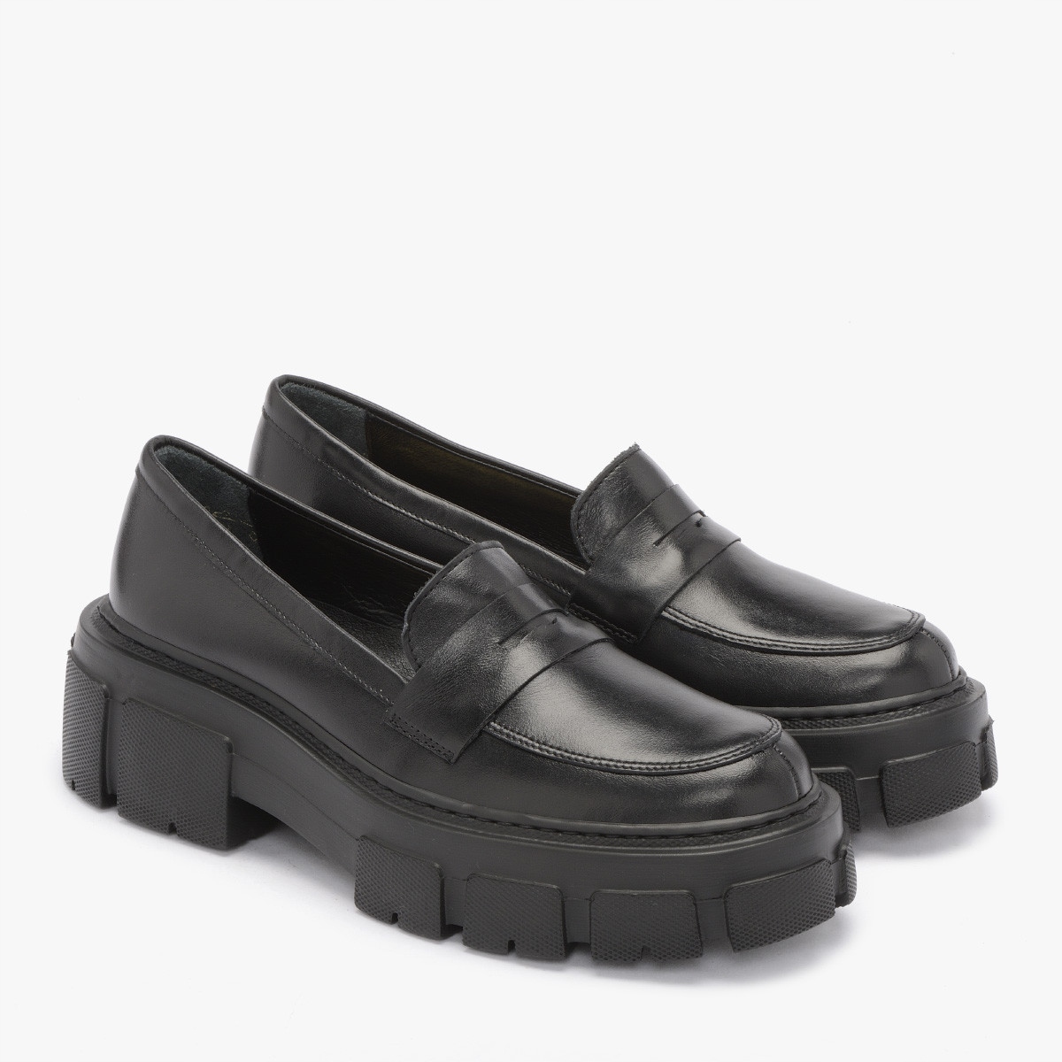 

Ryłko czarne mokasyny skórzane damskie 41