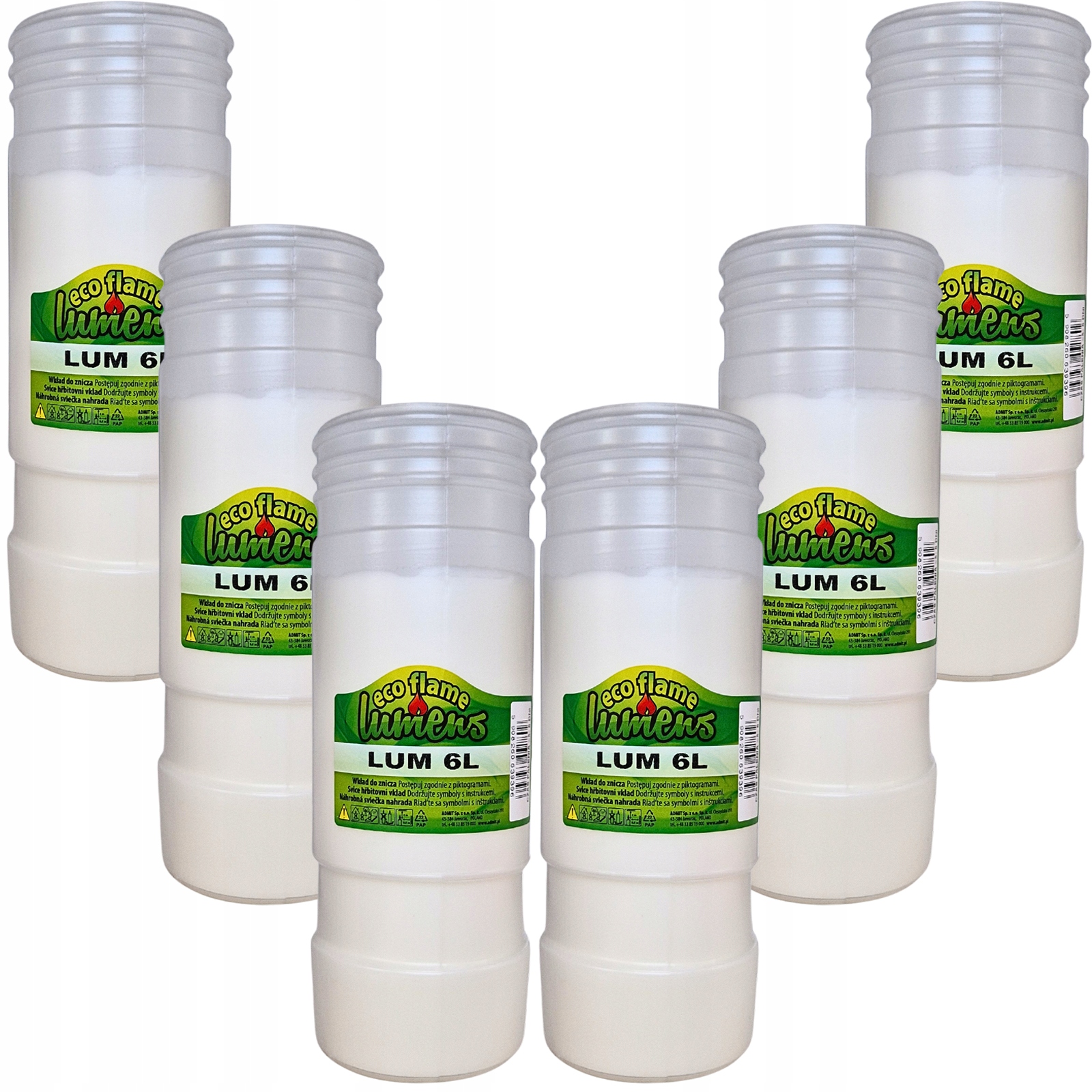 6x Wkład parafinowy Lumens - do 6 dni palenia