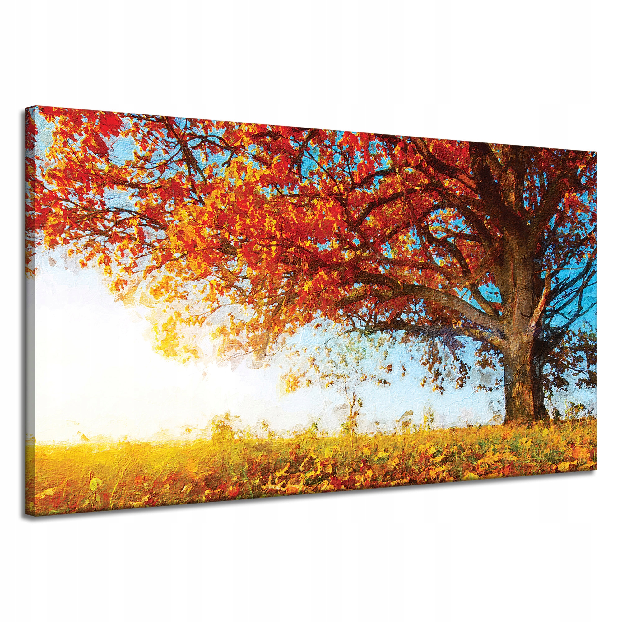 Obraz na plátně Krásný Strom Červené Listy Podzim 120x70 cm