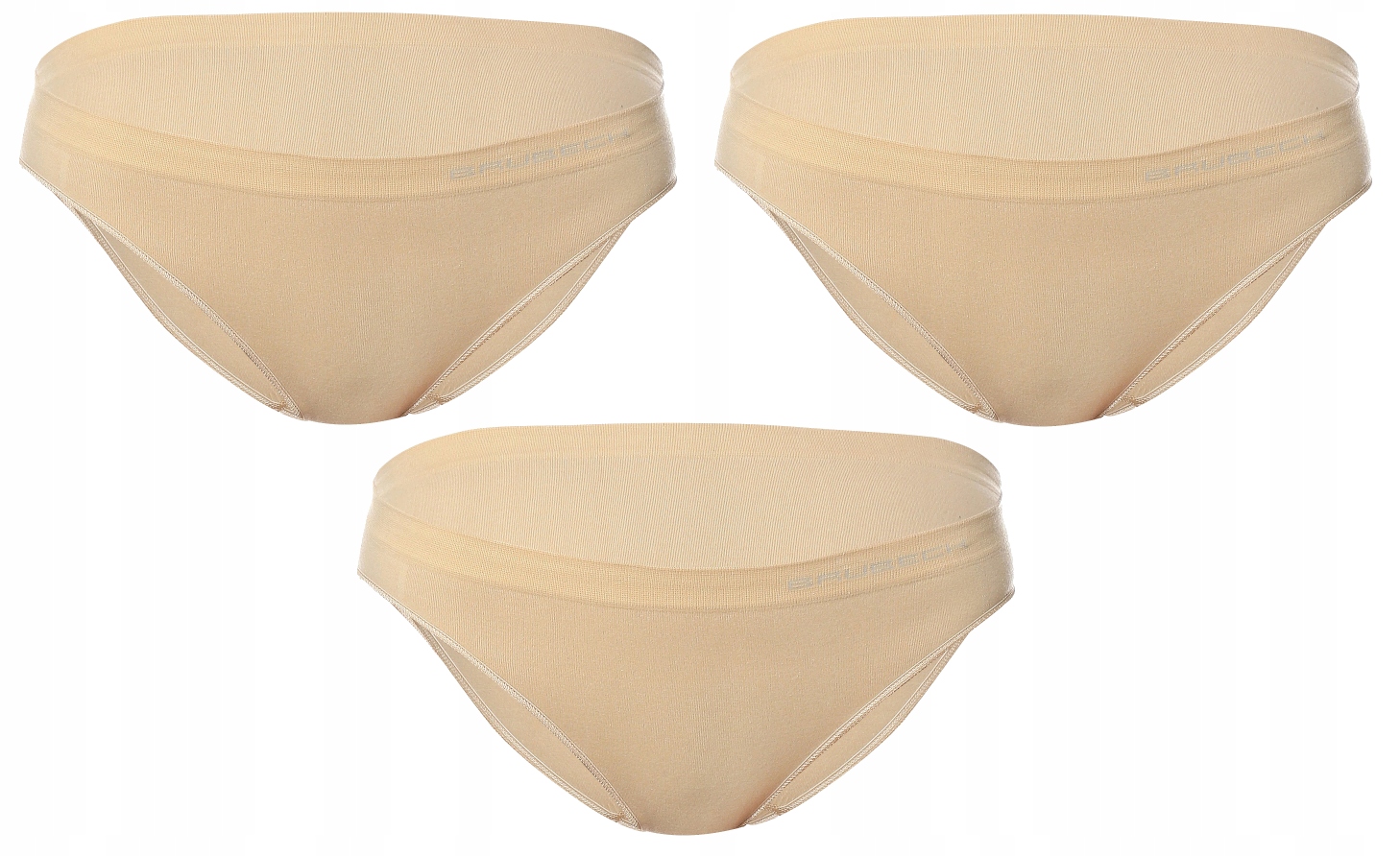 

Bezszwowe Bikini Brubeck Cotton |3-PACK|BEŻOWY| S