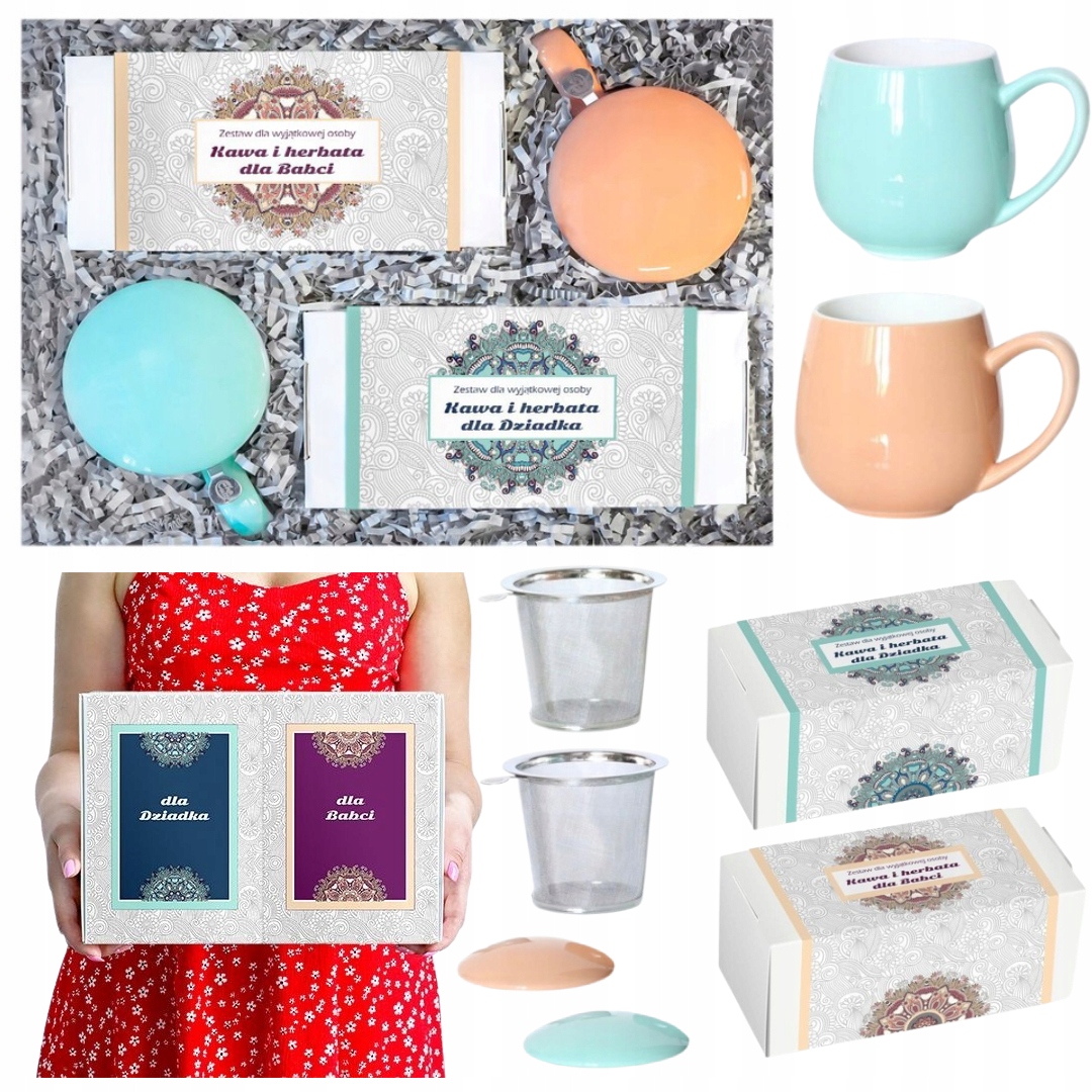 Levně Velký Set Kávových Čajů Premium MIX Dárek Jako Dárek Pro Babičku Dědečka