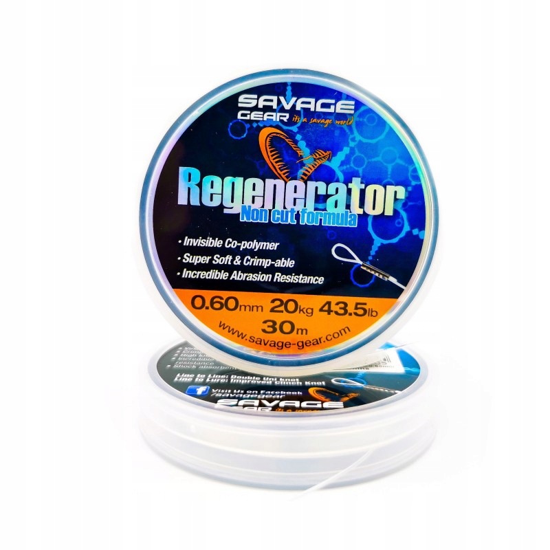 Żyłka Na Przypony Savage Gear Regenerator Mono 30m 0.60mm 20kg 43.5lb Clear
