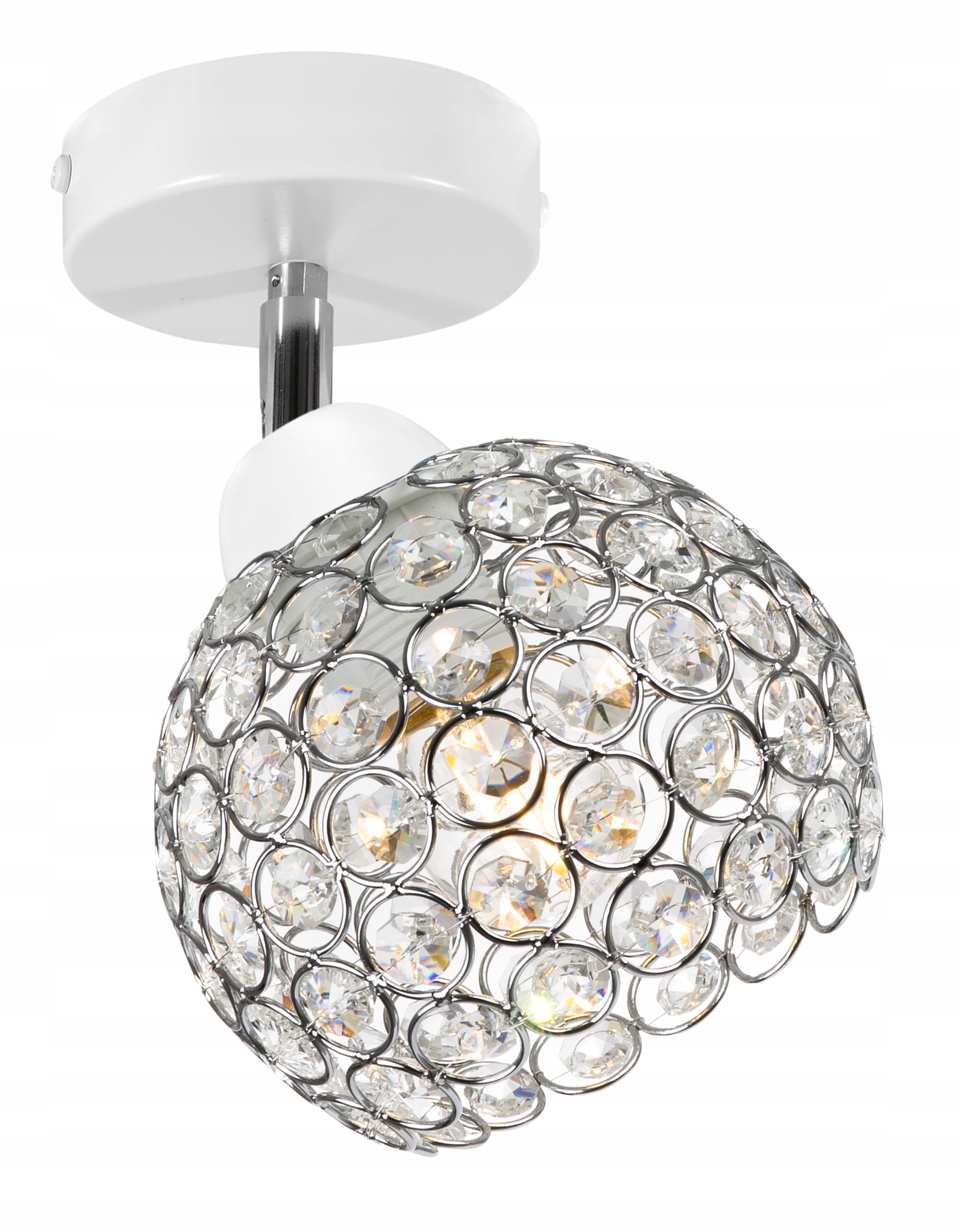Stropní Svítidlo Nástěnná Svítidlo Glamour Kula Křišťály Chrom Stropní Svítidlo
