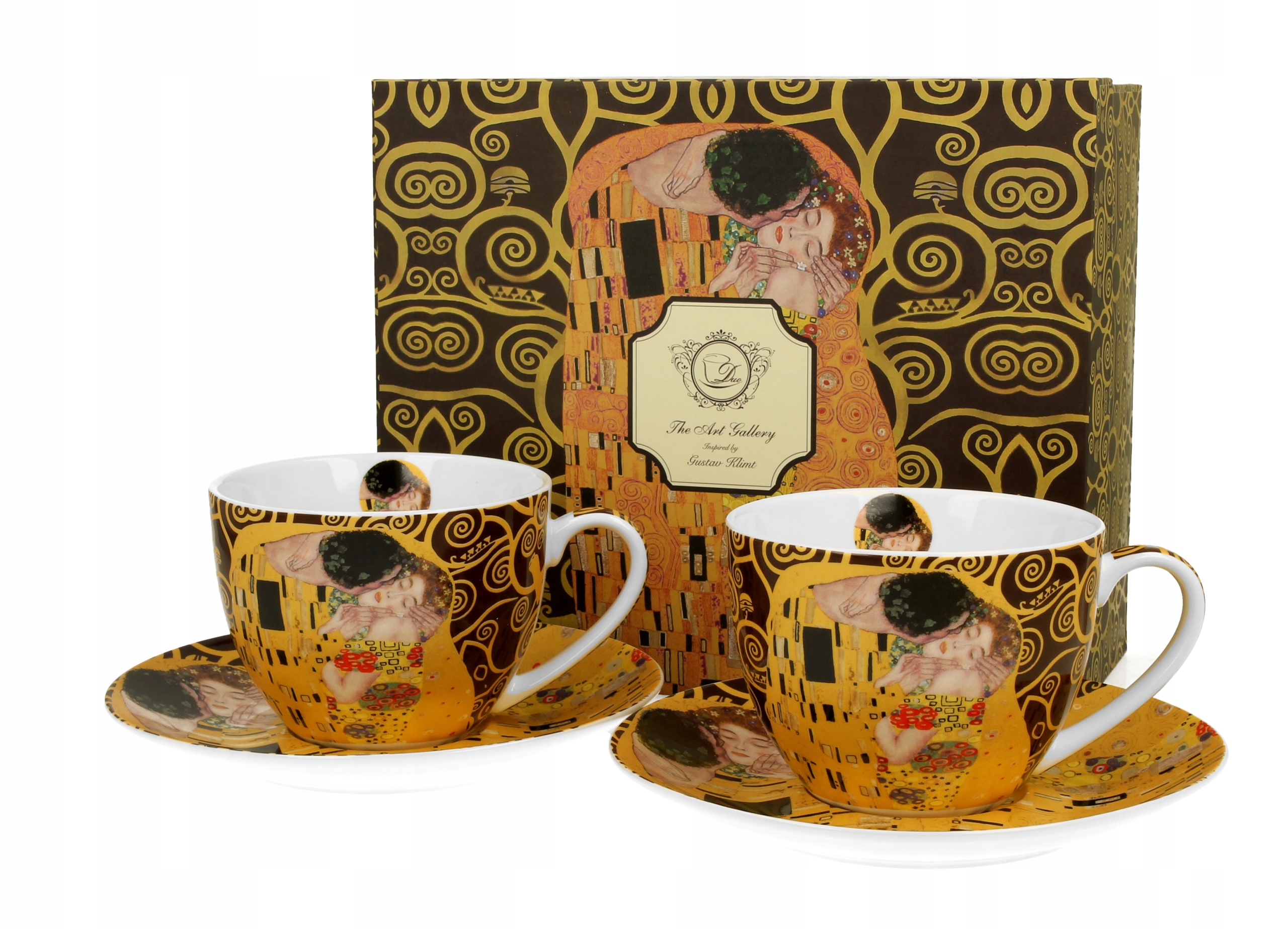 

2 Filiżanki ze spodkami 250 ml The Kiss G. Klimt