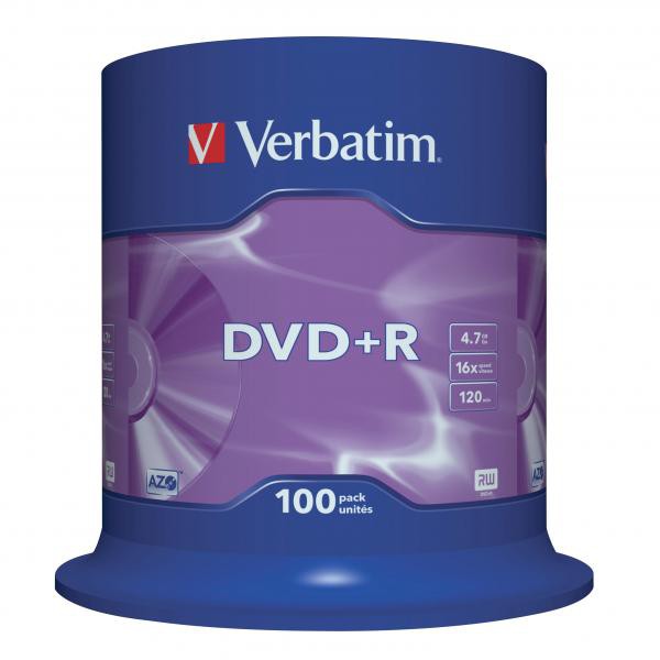 Płyta Verbatim Dvd+r Azo, 4,7GB Prędkość 16X, Cake
