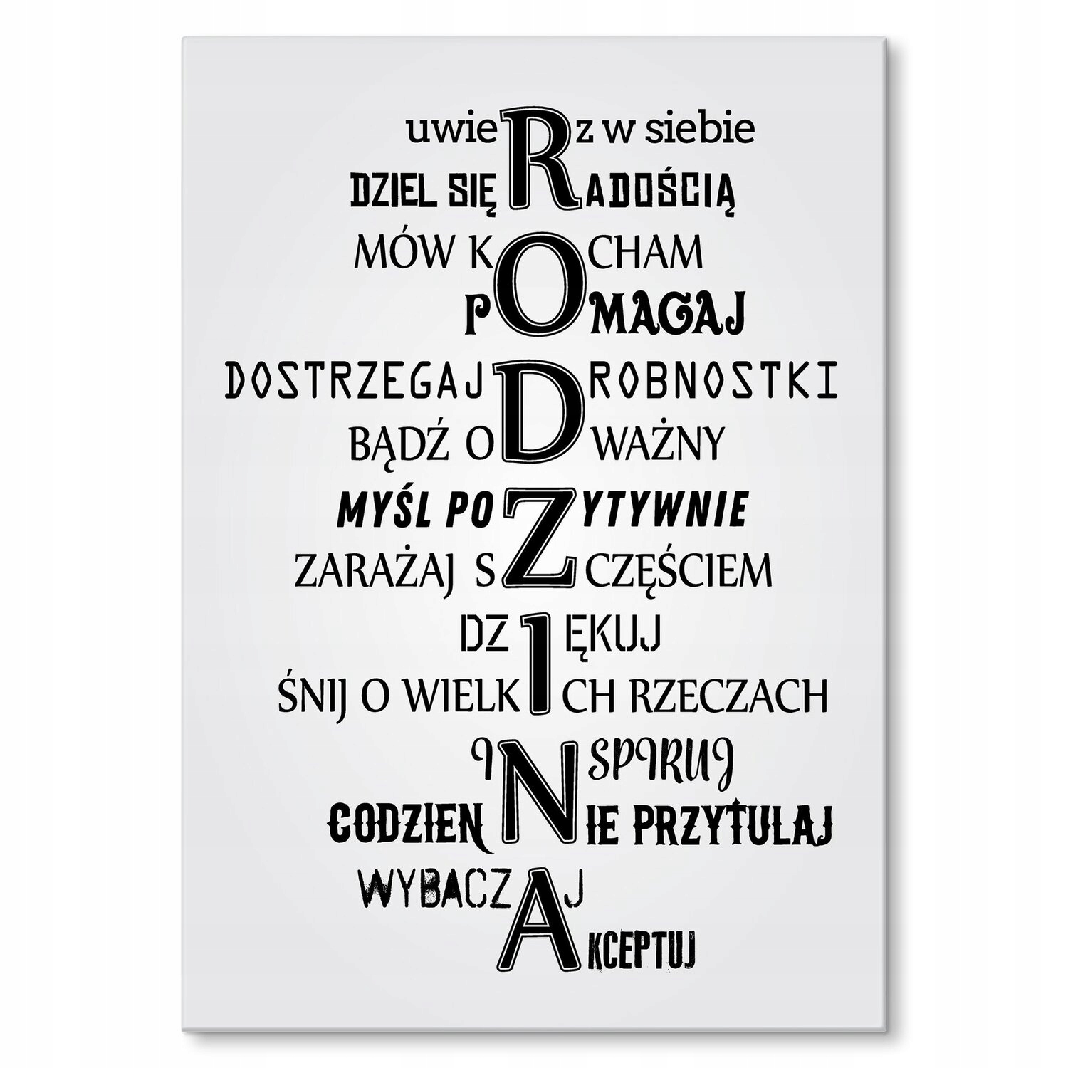 Kovový plakát Rodina Szyld Plech 42 x 59,4 cm Dárek