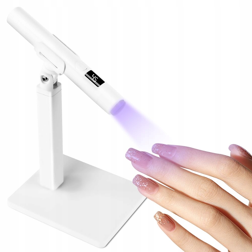 LOPHE Przenośna LED Lampa UV Do Gelnokci Biała — miniatura 8
