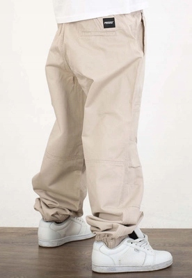 Kalhoty Prosto Jogger Jeans Baggy Slate béžové