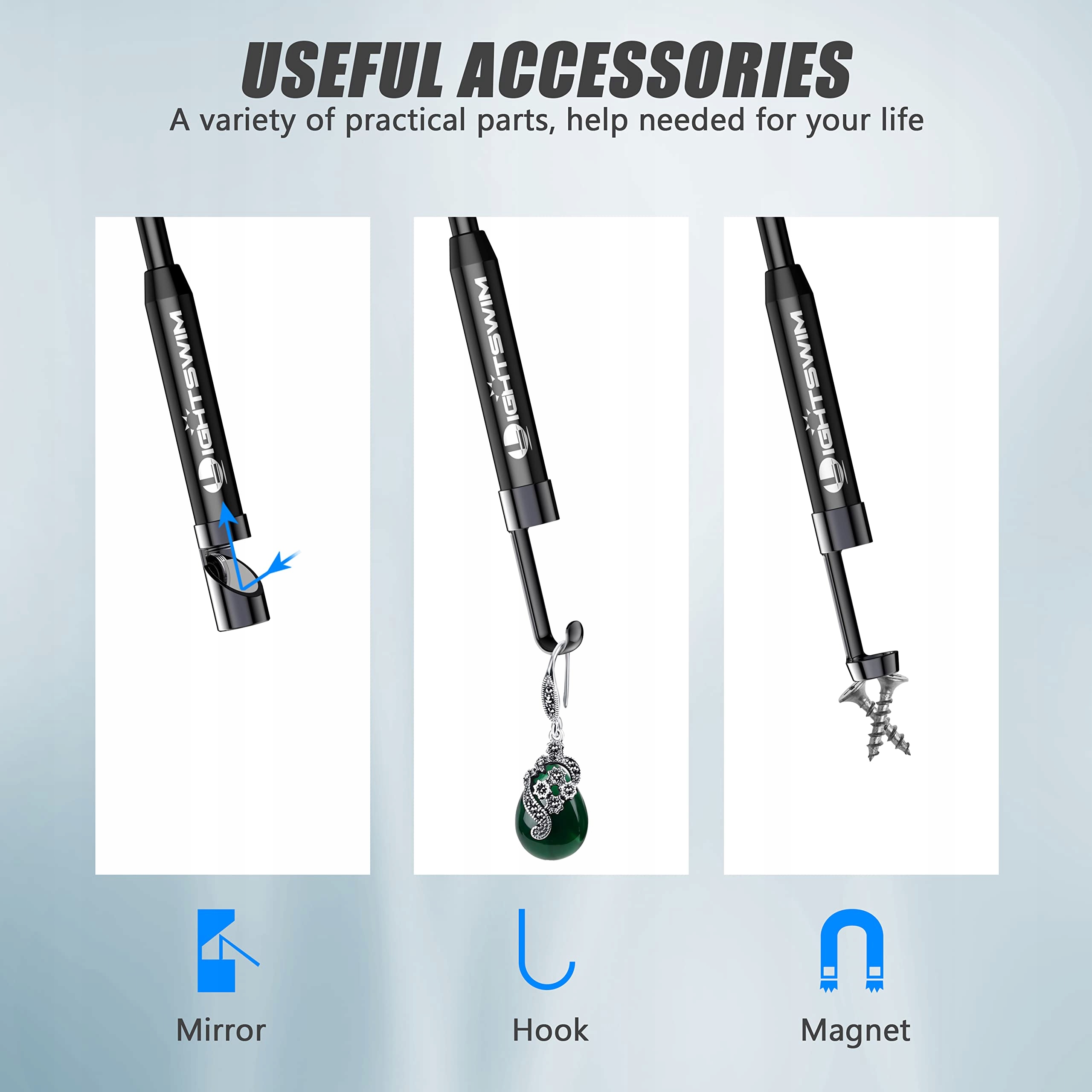 LIGHTSWIM Kamera Inspekcyjna Endoskop 5,5mm 1920P 8 LED Android iOS 5m — miniatura 9