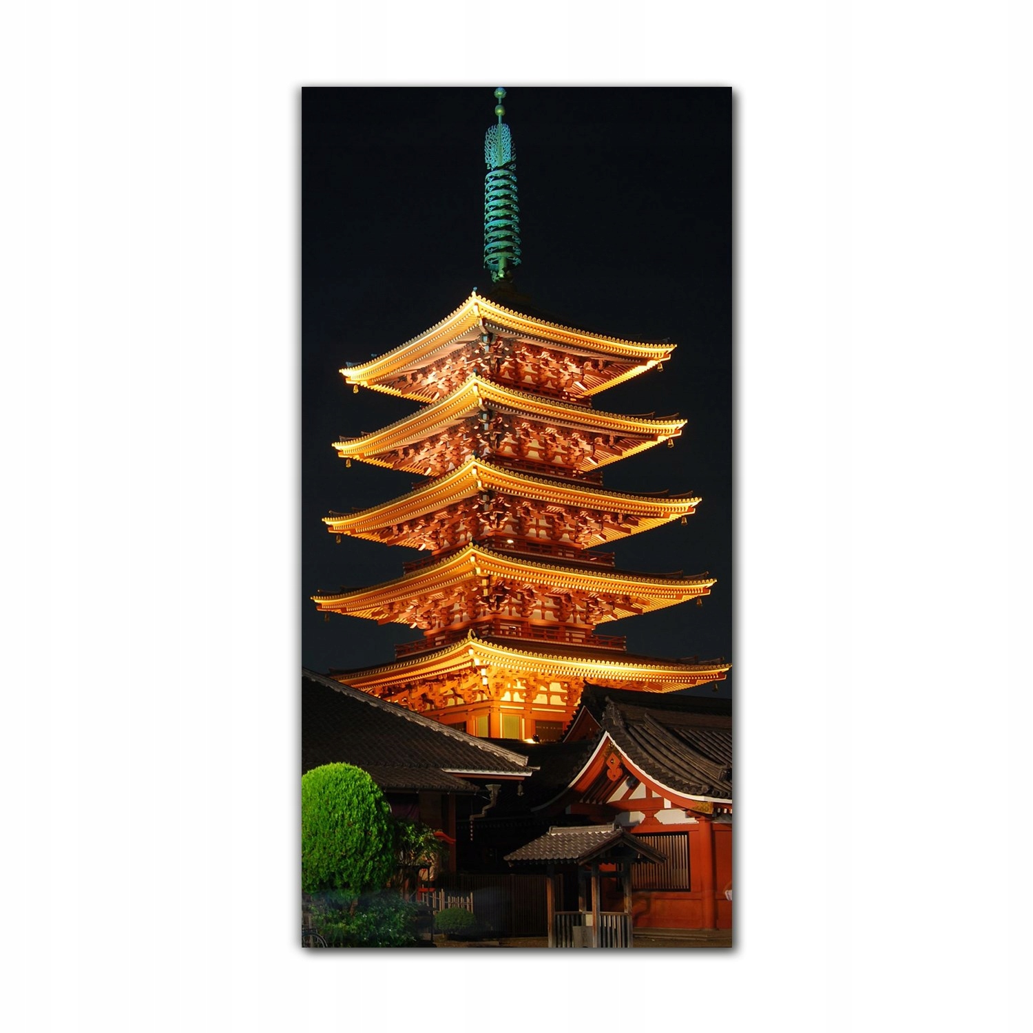 

Obraz szklany grafika do salonu 70x140 Azja pagoda