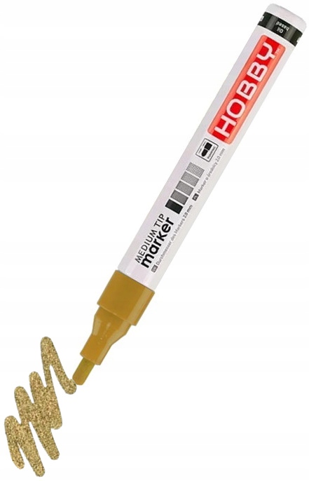 MARKER OLEJNY DO RENOWACJI LITER NA NAGROBKU PISAK FARBA ZŁOTY OLEJOWY