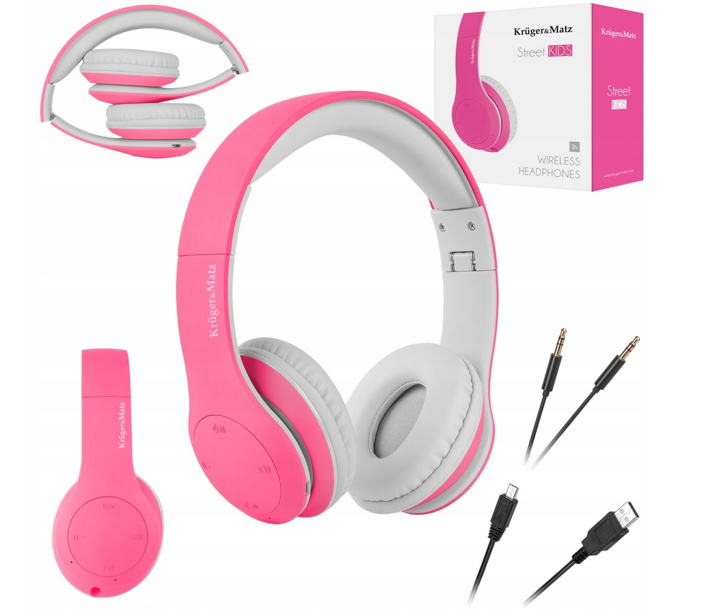 Bezdrátová sluchátka Bluetooth pro děti s mikrofonem KrugerMatz Street