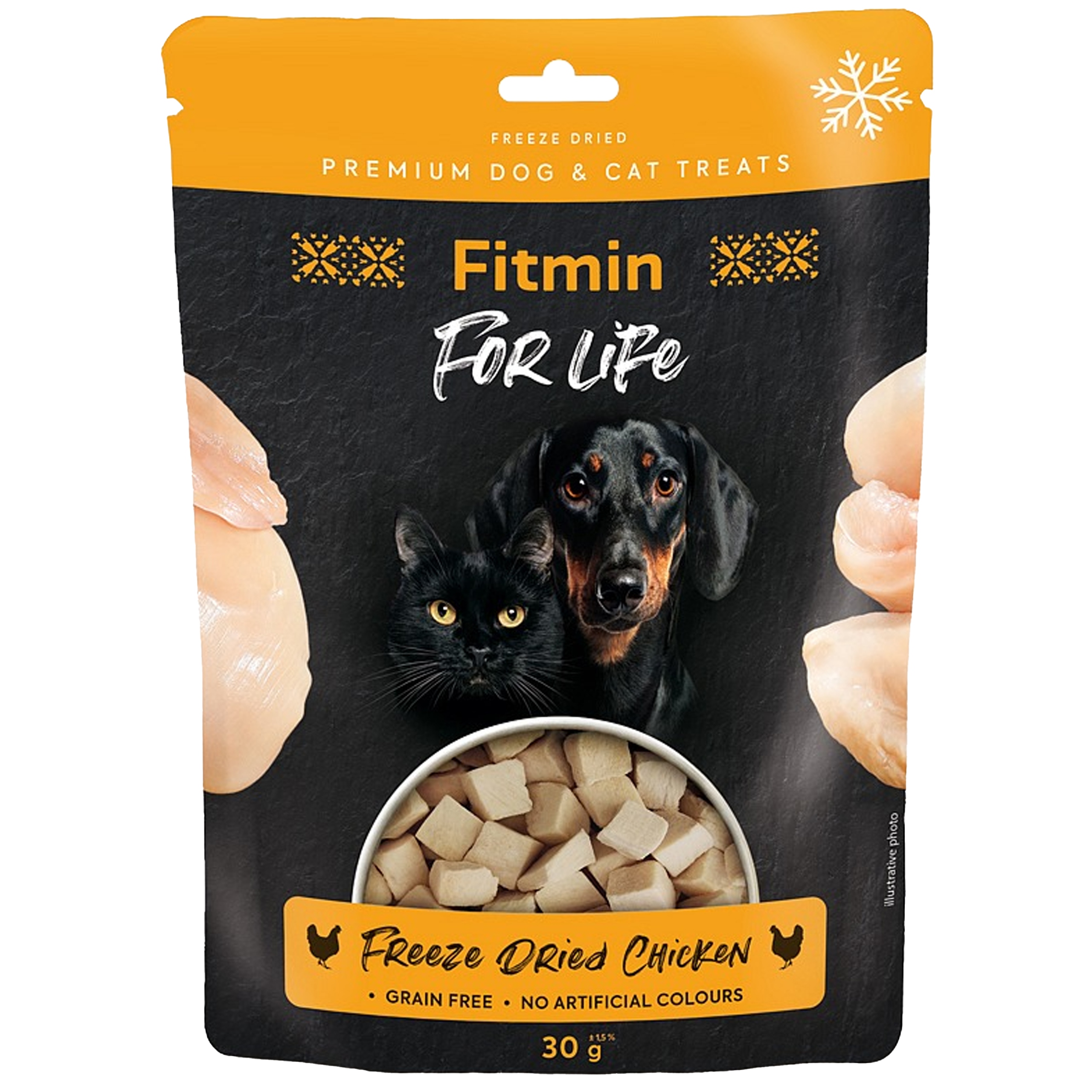 Levně Fitmin For Life 10 ks Mrazem sušený kuřecí pamlsek pro psy a kočky