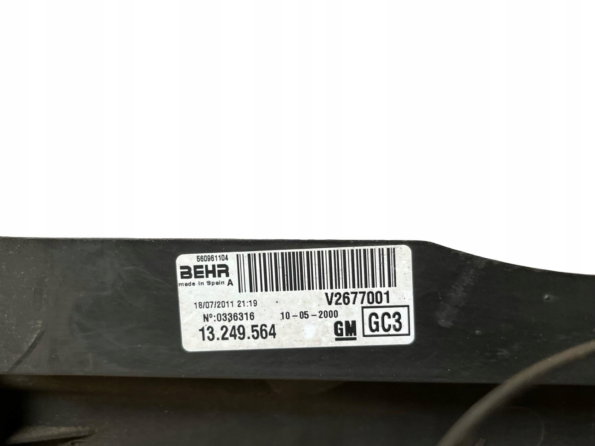 ventilátor chladiče Opel Corsa D facelift 2012 13249564