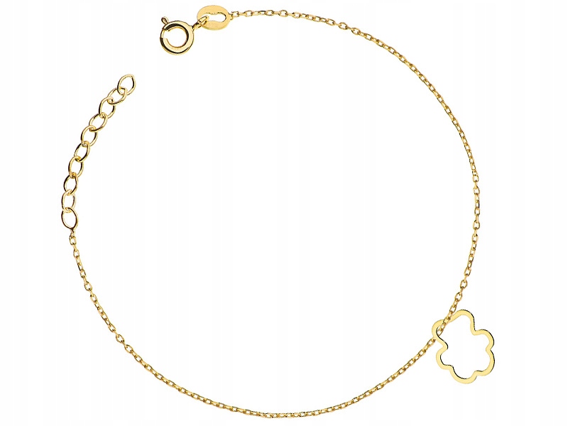 

Złota Bransoletka 333 Celebrytka Regulowana Miś