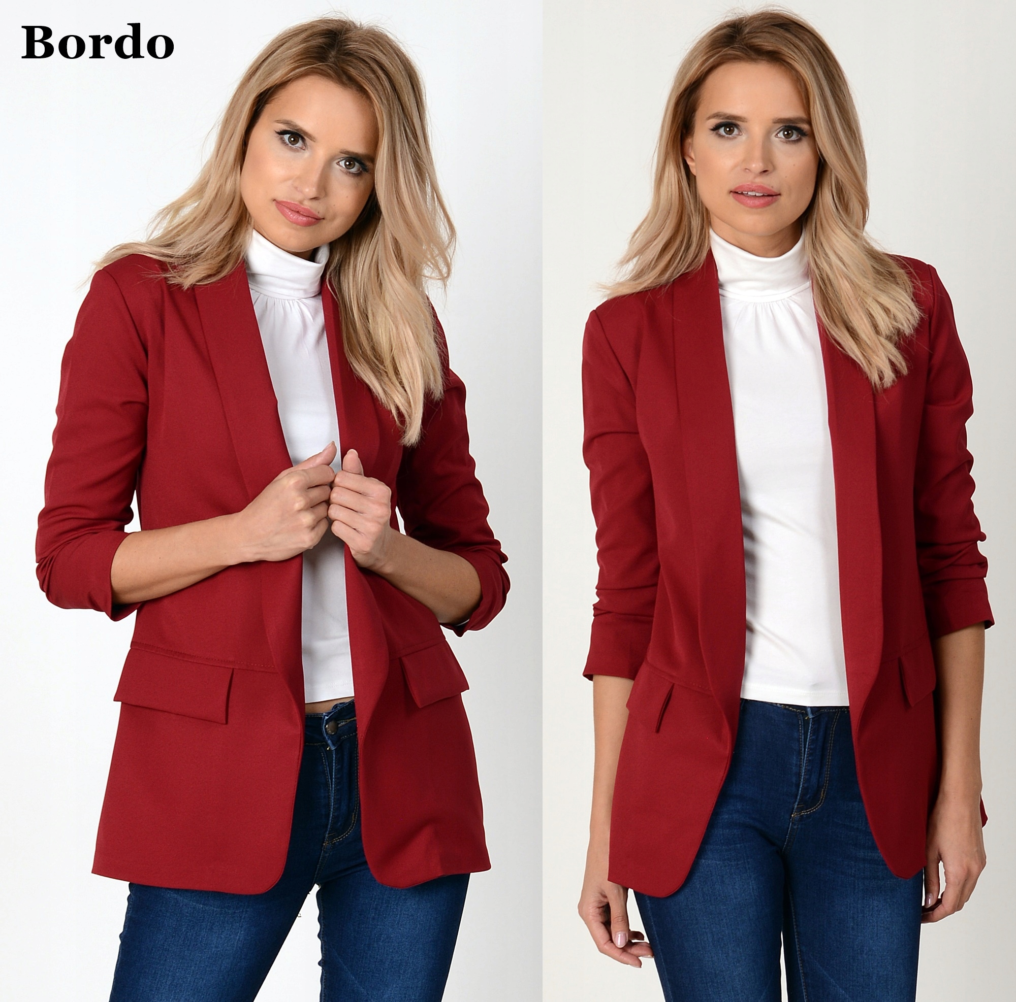 Elegancka MARYNARKA ŻAKIET klapy KOLORY Z1 L/40 Okazja elegancka