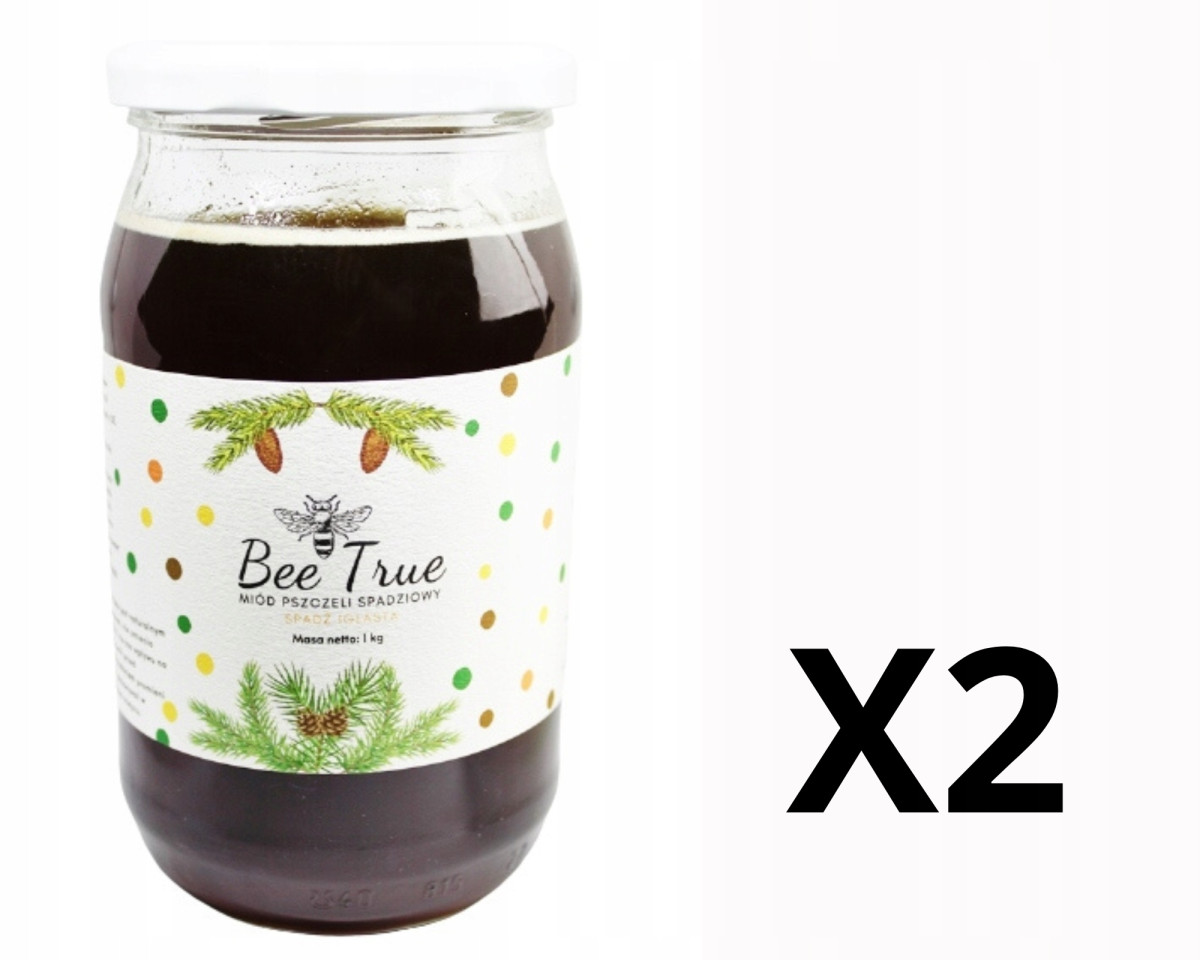Zestaw miodów 2x Spadź Iglasta 1kg