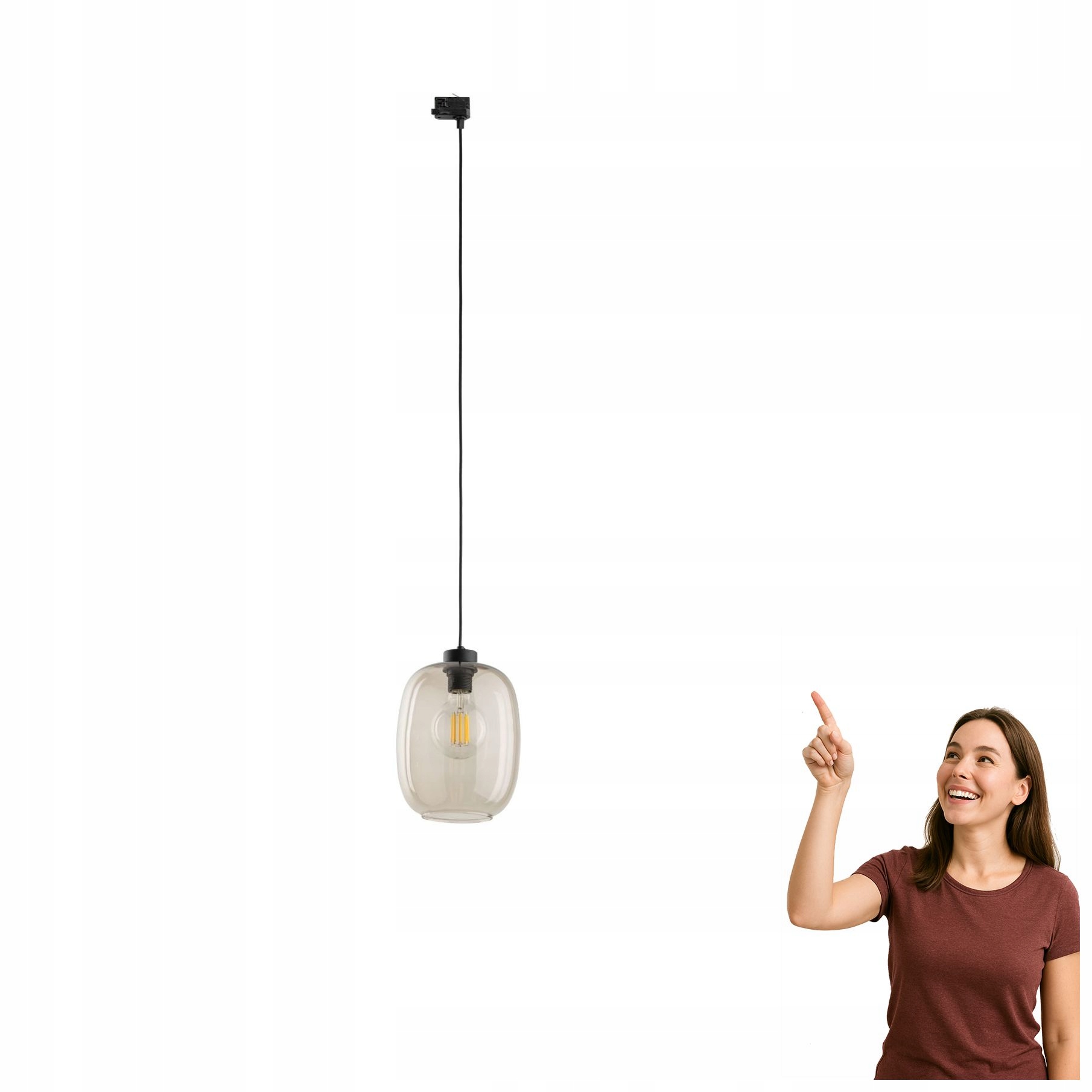 Závěsná 3-fázová kolejnicová lampa Tracer Elio Topaz 10684 Tk Lighting