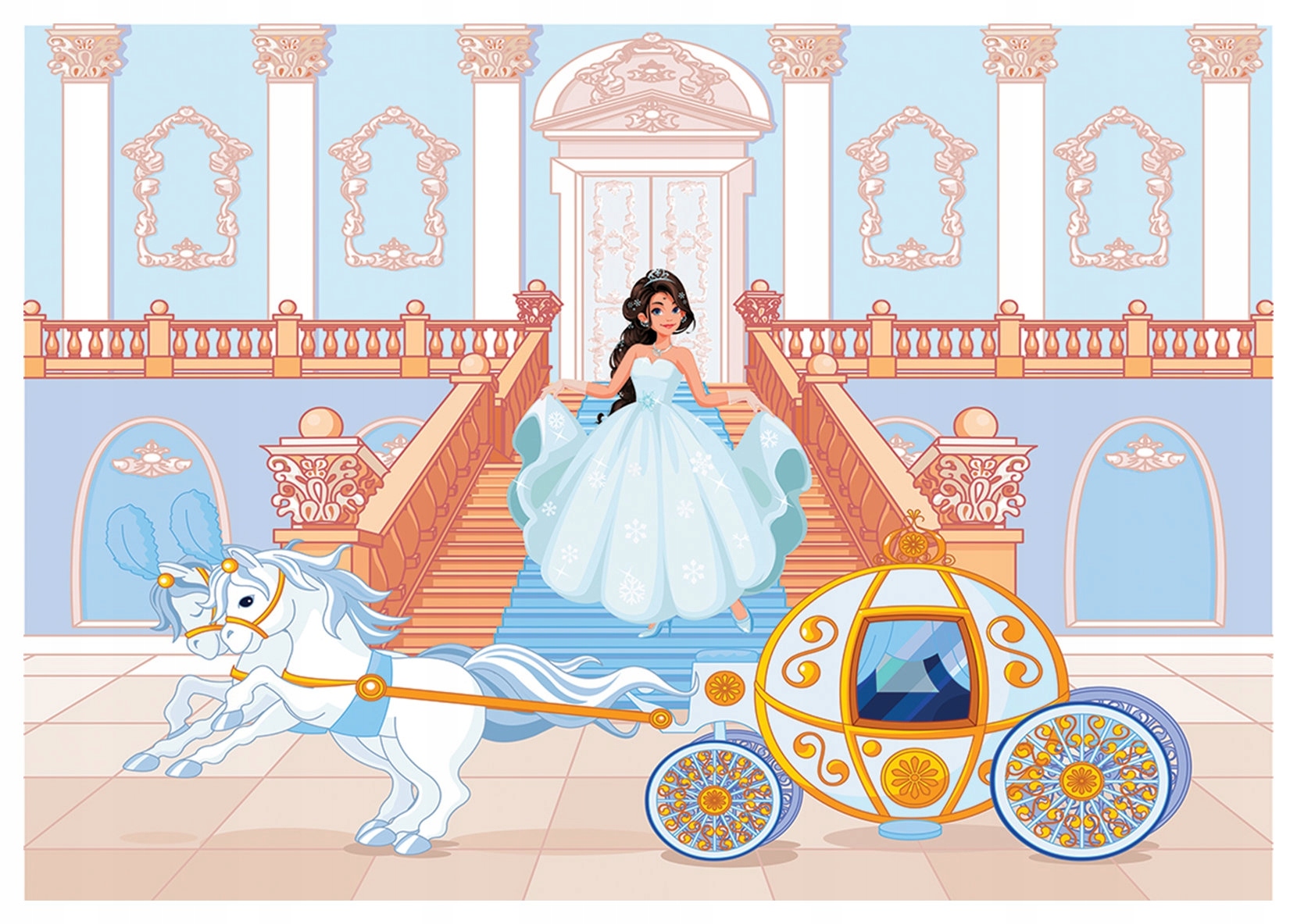 Tapeta Princezná Bal v zámku Kareta Kone do detskej izby 400x280 lepidlo