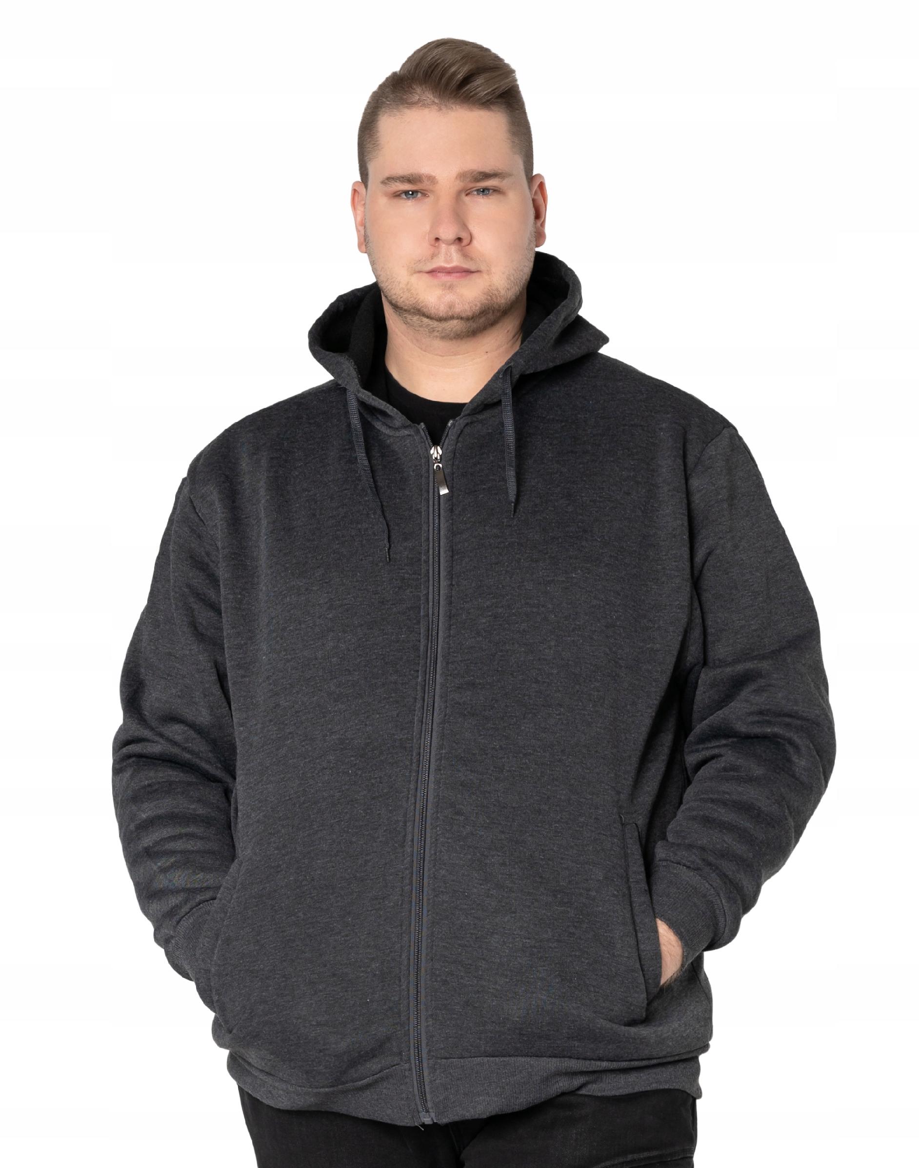 

Ciepła Bluza Męska Rozsuwana z Kapturem R29-01 6XL