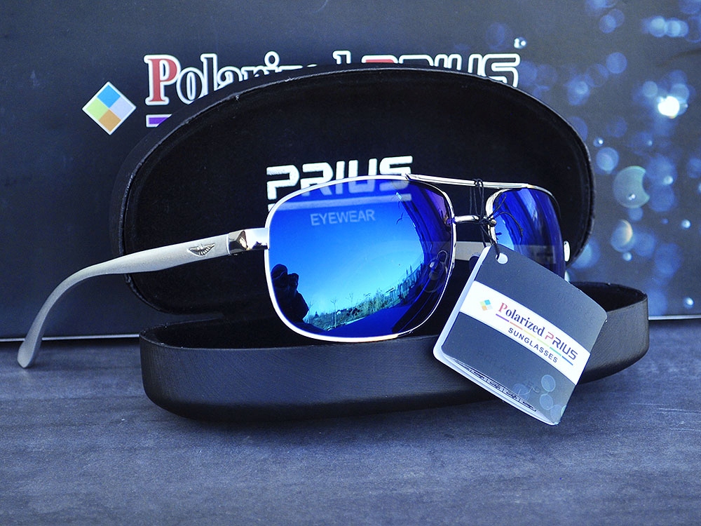 OKULARY MĘSKIE POLARYZACYJNE AVIATOR FLEKS ETUI Fason pilotki (aviatory)