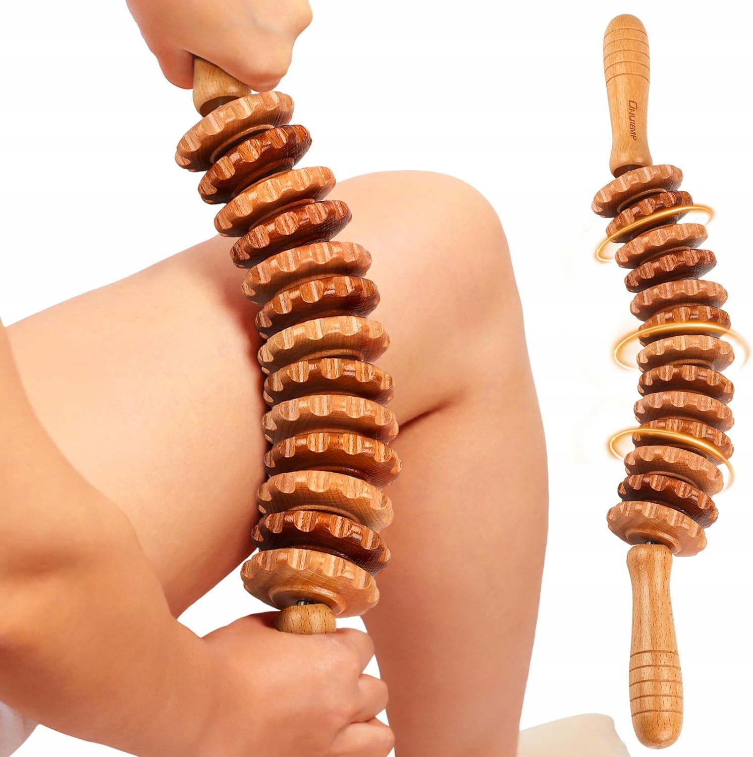 Masażer Antycellulitowy Wałek Roller Maderoterapia Drewniany