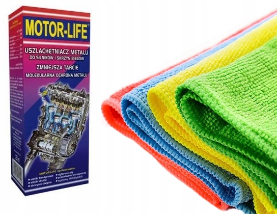 Motor-life uszlachetniacz metalu silnika skrzyni 250ml mikrofibra 35x30cm