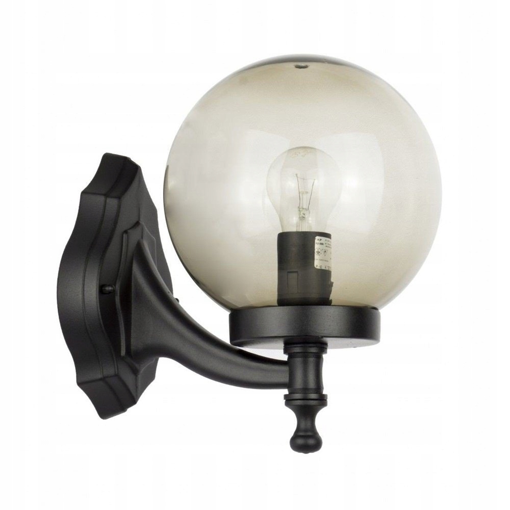 Kinkiet ogrodowy dymiony klosz 20 cm KULE CLASSIC