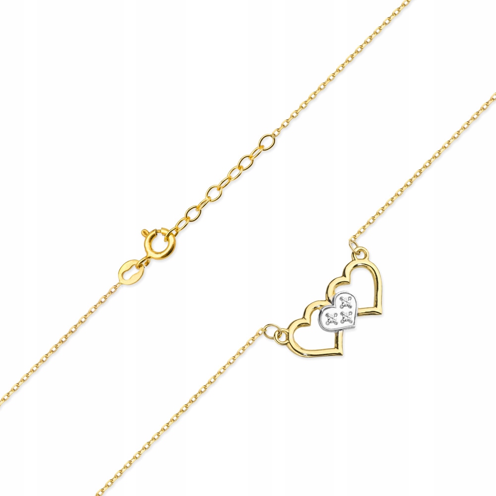 

Złoty Naszyjnik 585 Brylanty 0,015 ct - Celebrytka