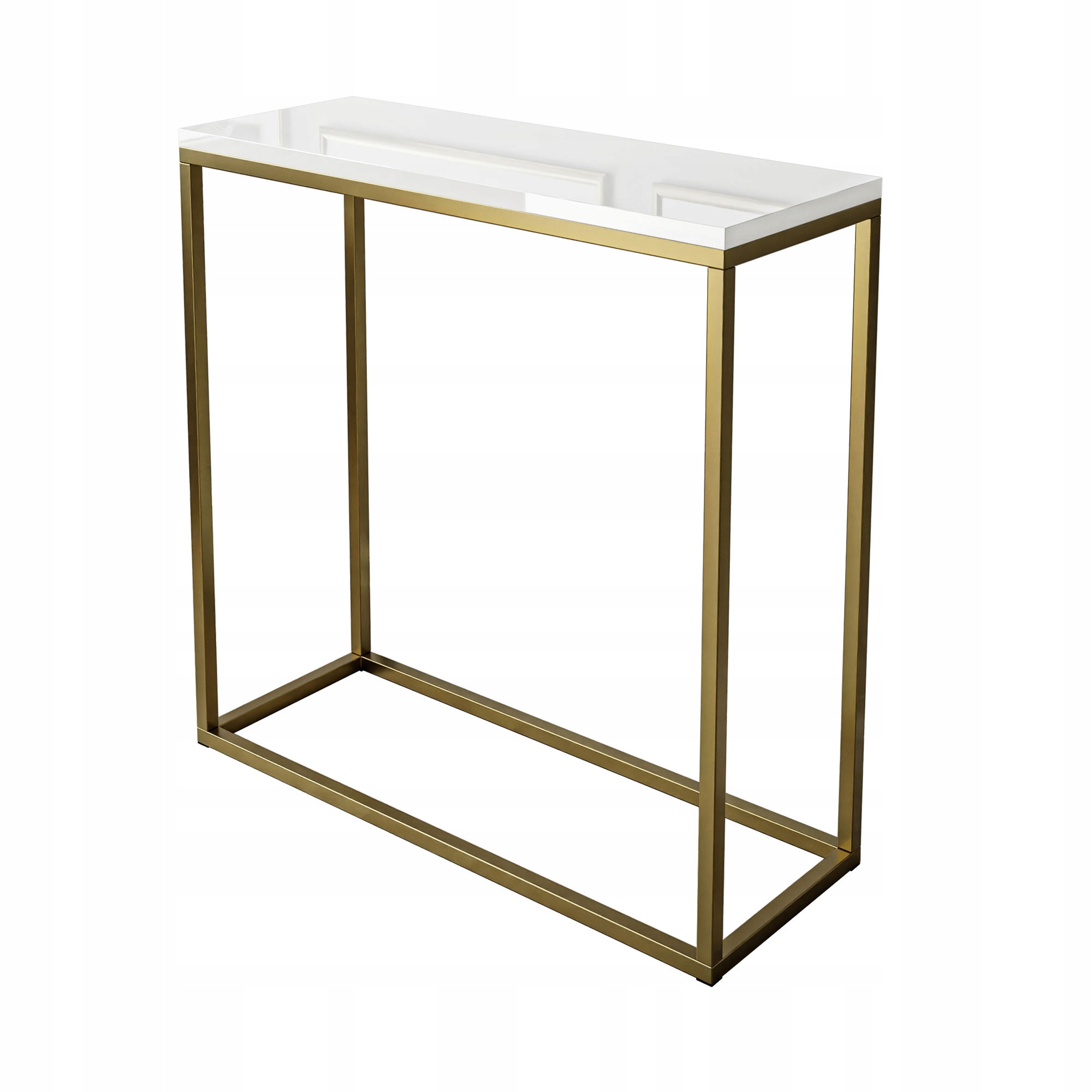 

Konsola Modern szafka biały połysk złoty 80 cm