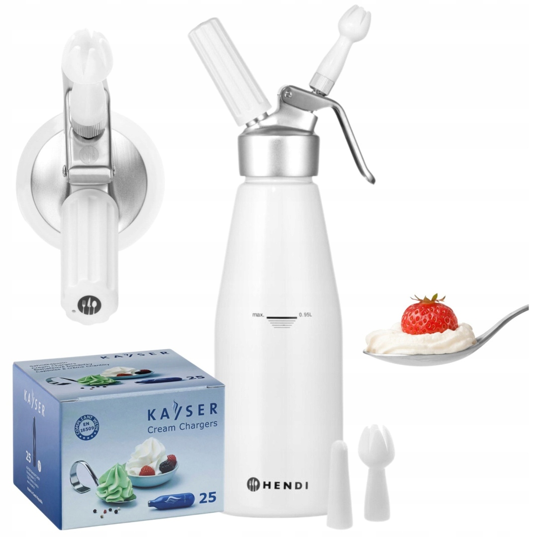 Sifon na šlehačku Hendi 1 l sada 25 nábojů N2O