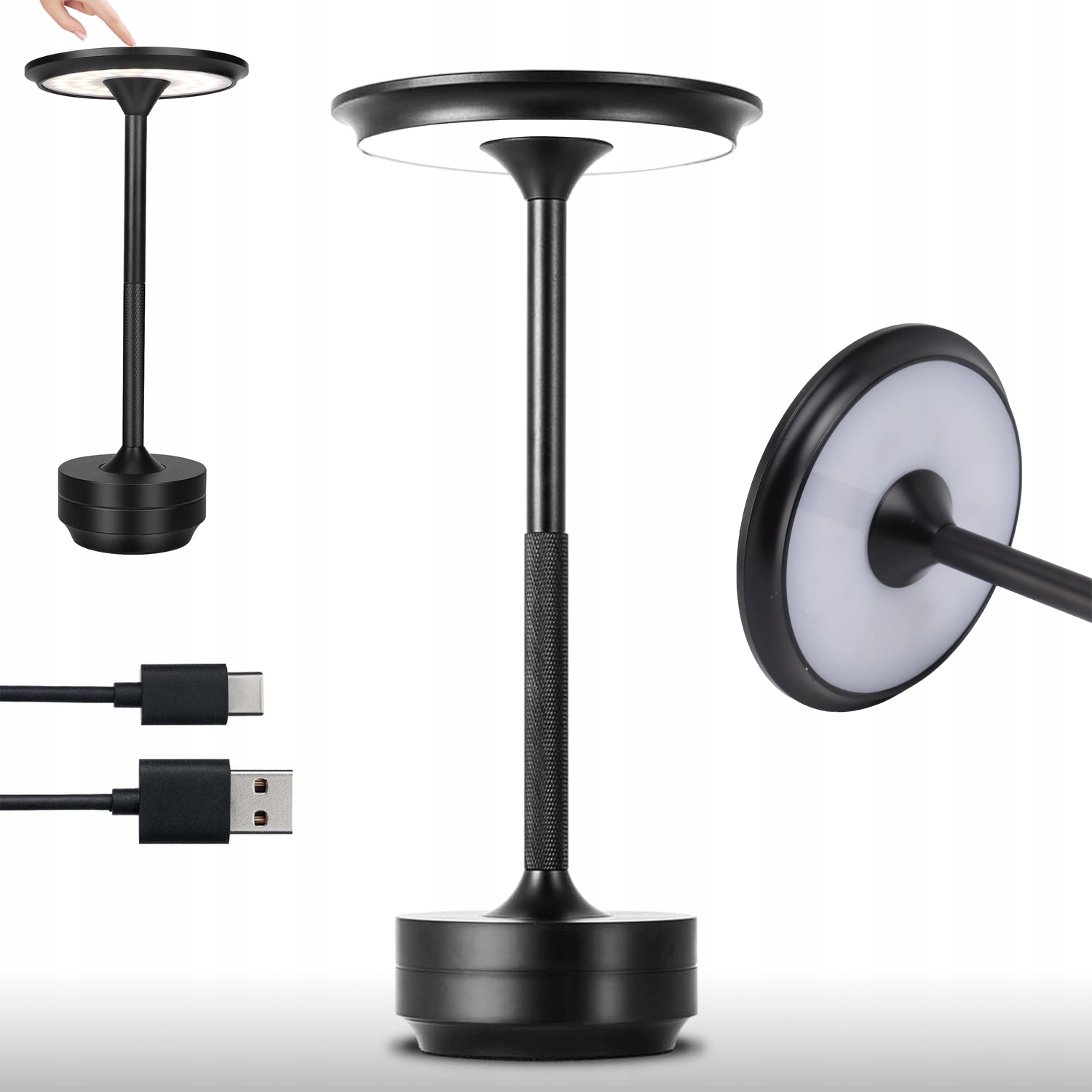 LAMPKA NOCNA DOTYKOWA DO SYPIALNI ŁÓŻKA SALONU NA SZAFKĘ ZESTAW