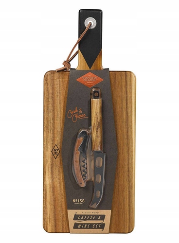 Sada sýrových talířů Gentlemen's Hardware nožů s otvírákem na víno