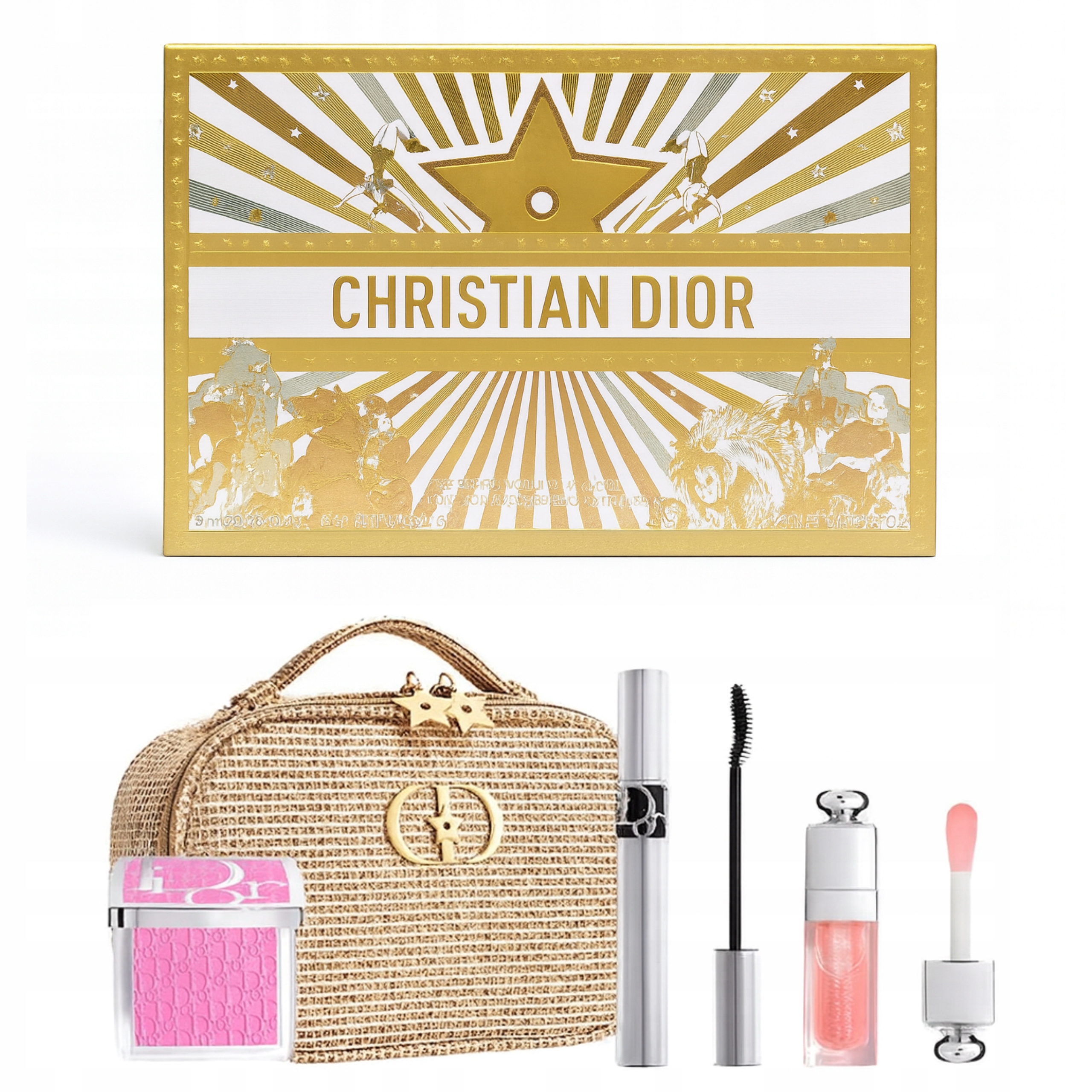 Dior Kosmetyczka Zestaw Makijaż Błyszczyk Mascara Róż Dzień Kobiet
