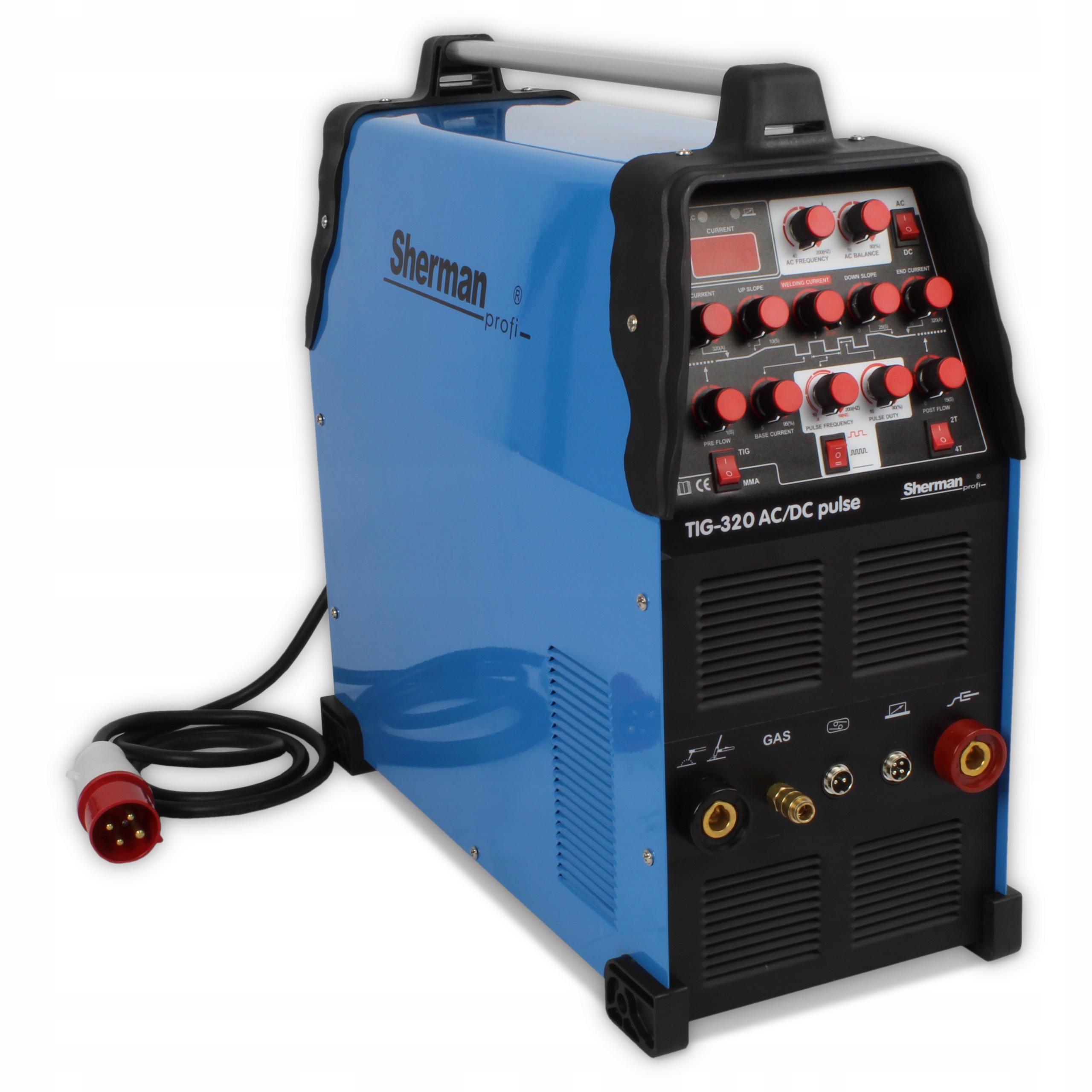 Zestaw Spawarka Sherman TIG 320 PULS AC/DC ALU Rodzaj spawarka inwertorowa